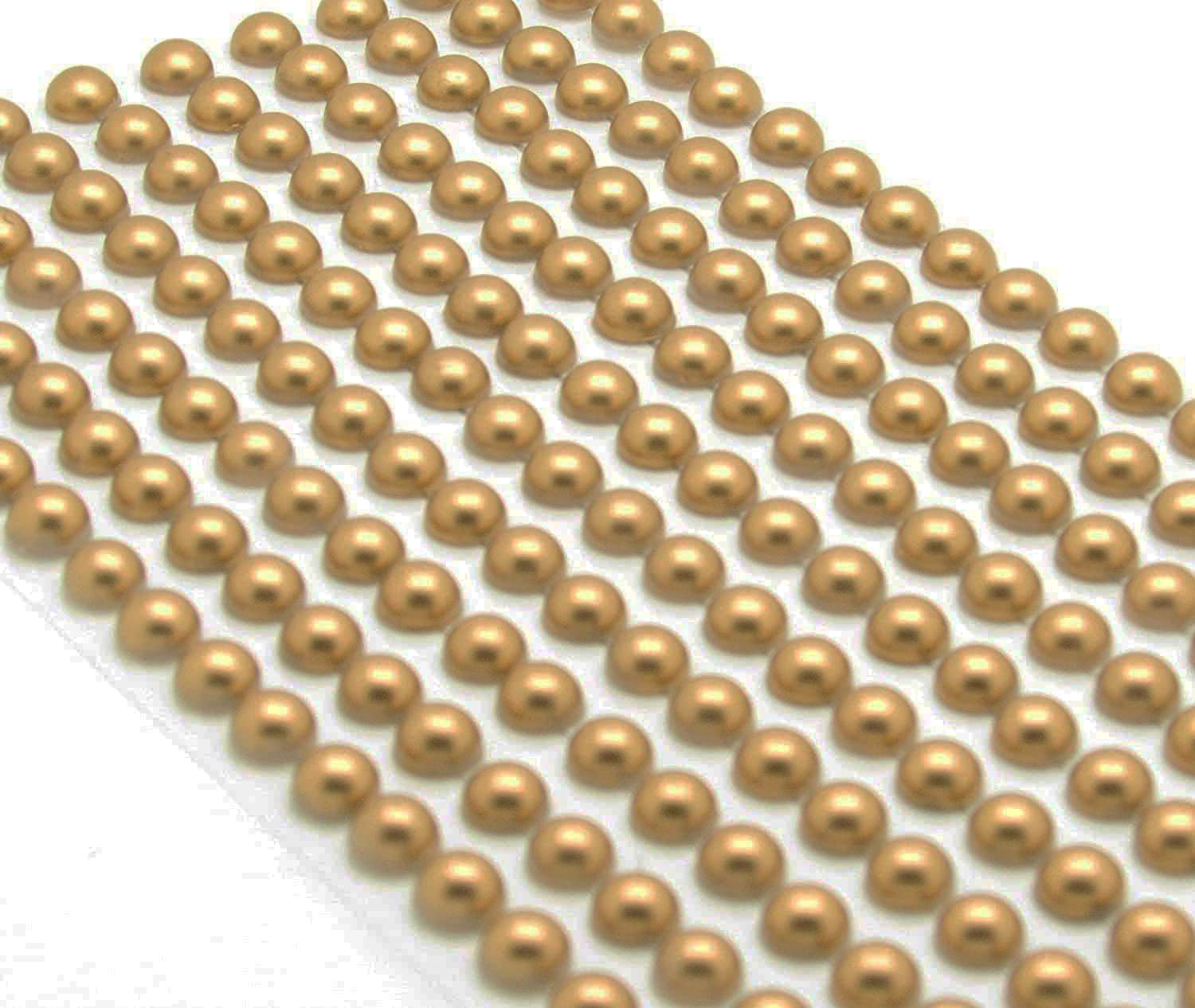 400 Self Adhesive Pearls 6Mm Small round Pearl Stick on Adhesive Beads Embellishment (White)