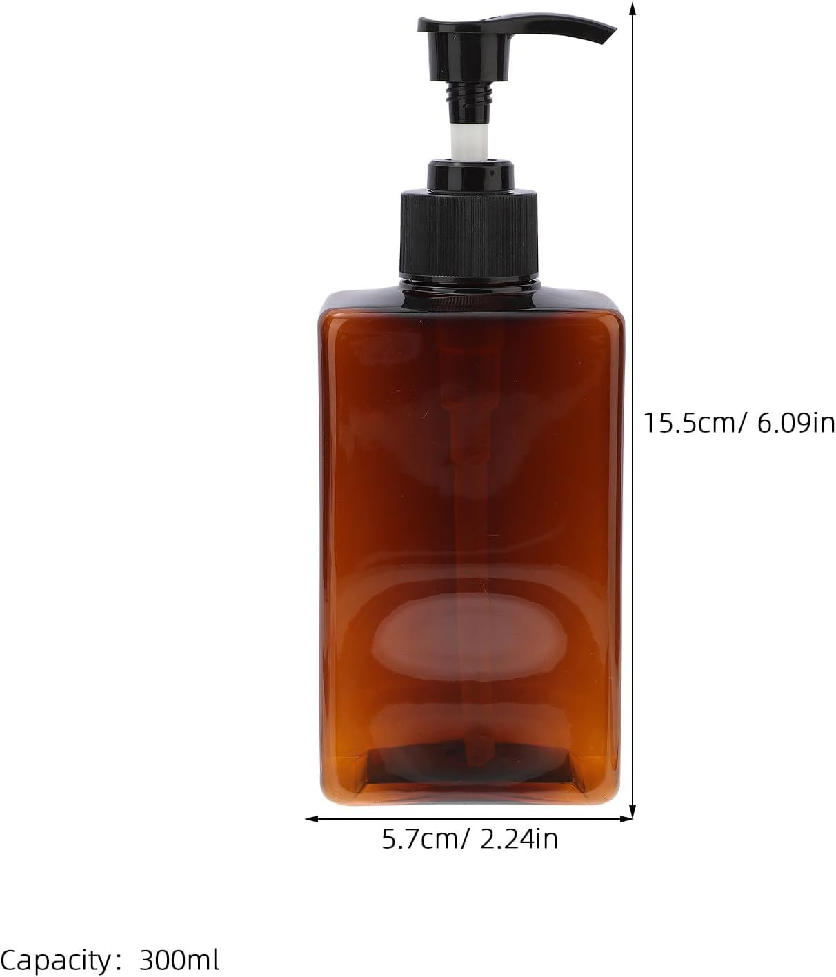 LIFKICH Refillable 2Pcs 280Ml Square Plastic Pump Bottles for DIY Body Lotion Liquid Soap Bathroom Kitchen Use Random Color image number 4