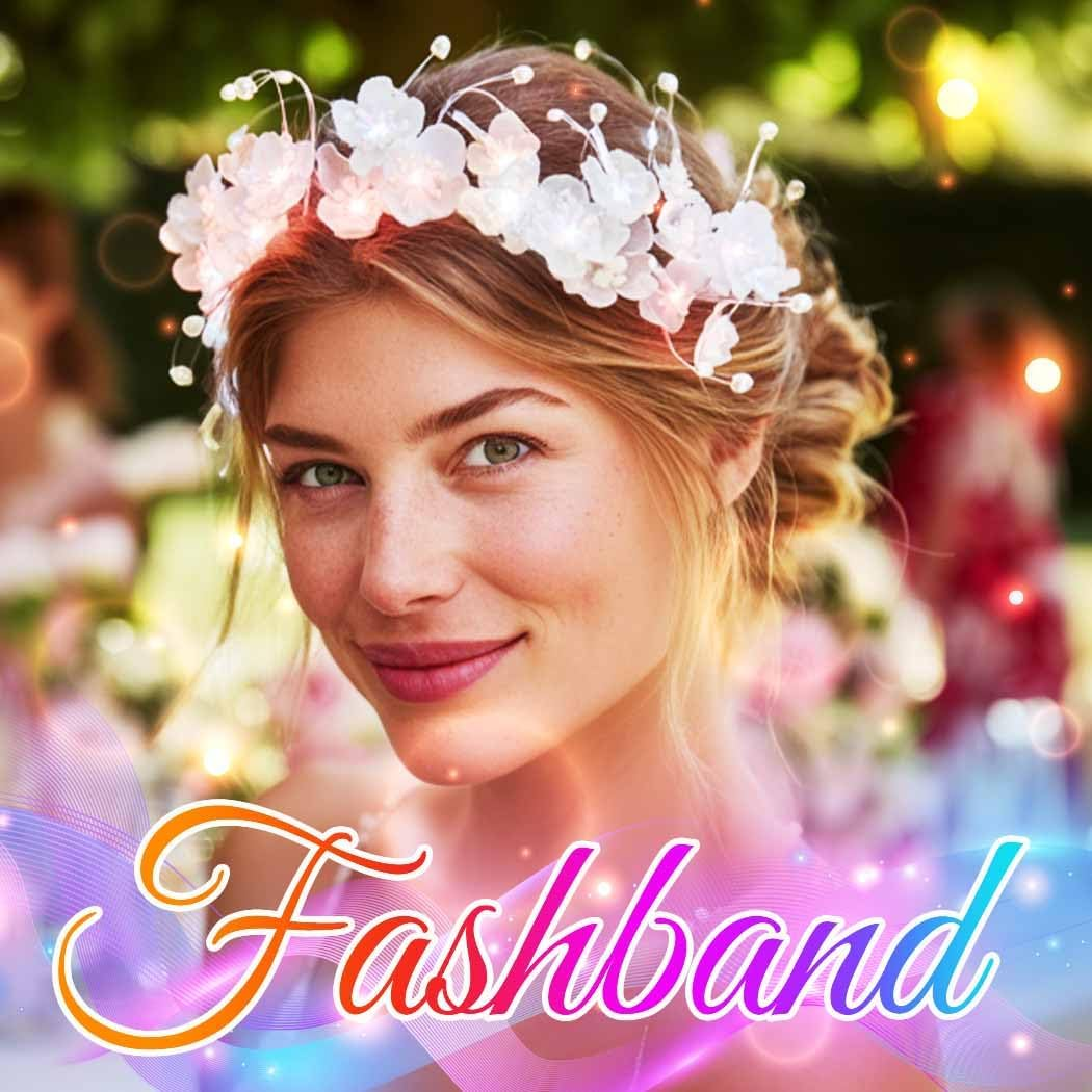 Fashband Crystal Headbands Glitter Rhinestone Headband Bridal Wedding Daily Wear Party Hair Accessories for Women and Girls (Rhinestone) image number 6
