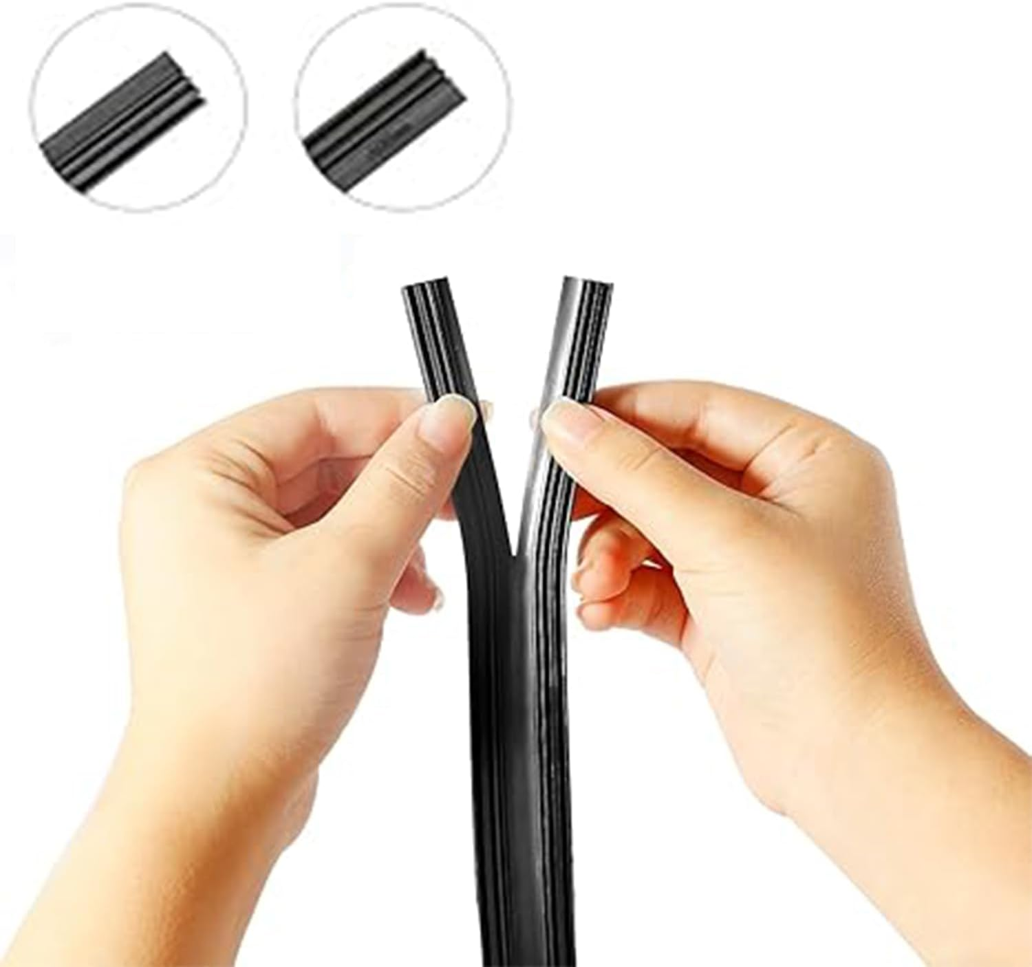 Roczential 28" Wiper Blade Refill (2-Pack) &ndash; Universal Frameless Wiper Blades, 11Mm X 6Mm Fit, Silicone Replacement for Most Cars, Trucks & Suvs image number 3