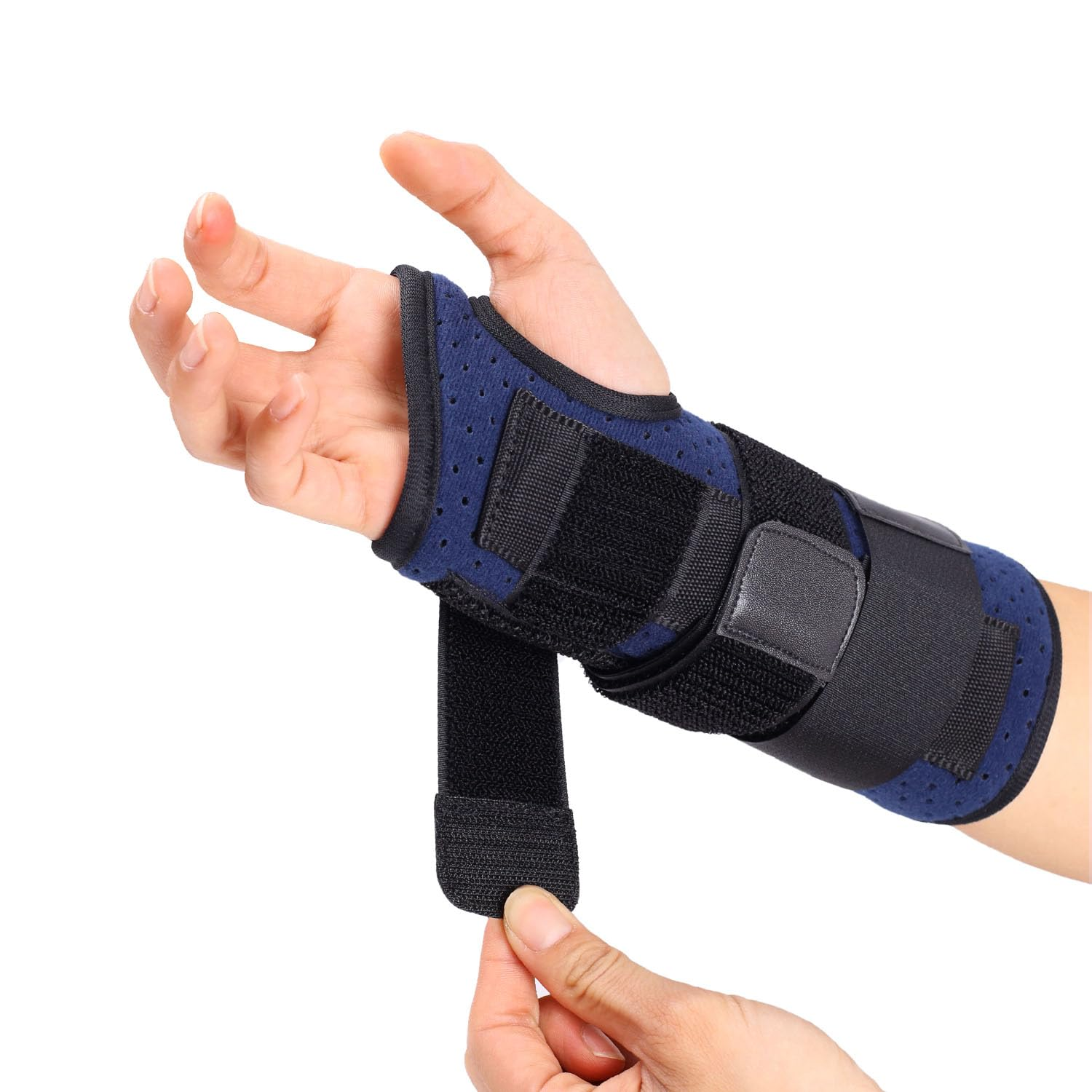 Wrist Brace, Carpal Tunnel Splint for Men & Women, Adjustable Compression Wrist Support for Pain Relief, Tendonitis, Arthritis, Sprains (Left)