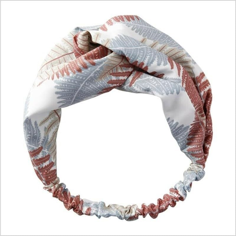 Women Chiffon Floral Print Headband Fashion Bohemian Elastic Cross Hair Bands - Fashion Cross Hair Bands, Versatile for All Occasions - A-Green image number 3
