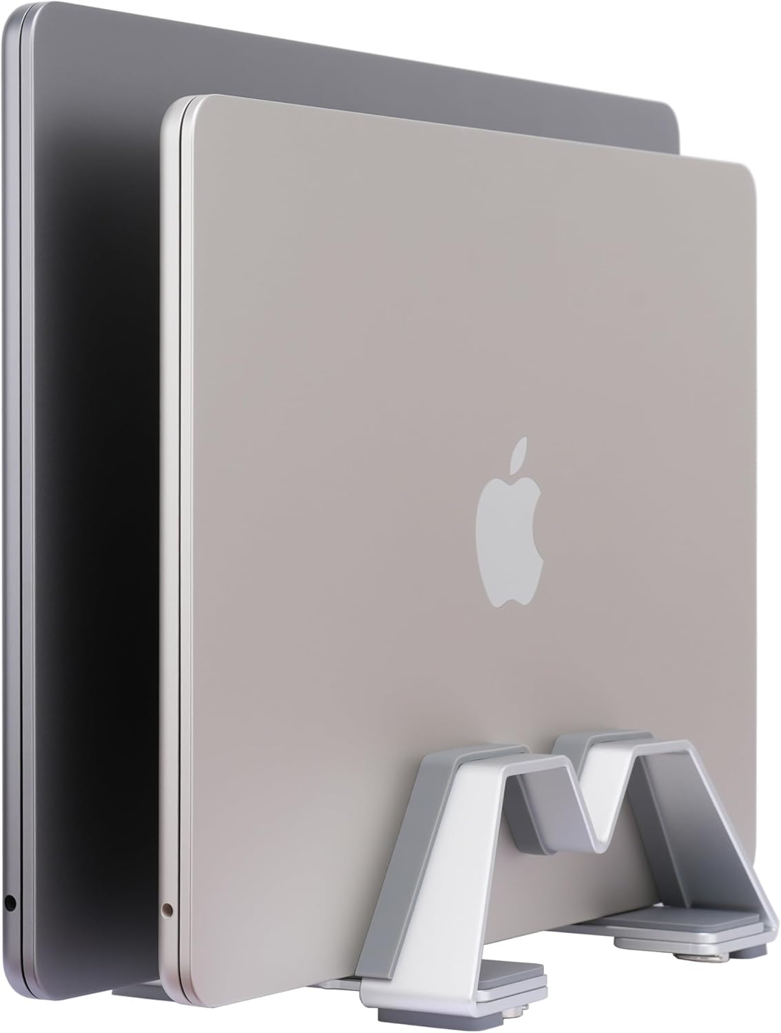 Adjustable Dual Vertical Laptop Stand - Supports 2 Devices Holder, Fit for All Laptops(10-30Mm Thickness) - Fashion Design, Adjustable Width, Anti-Slip & Scratch-Resistant, Patented Design image number 1