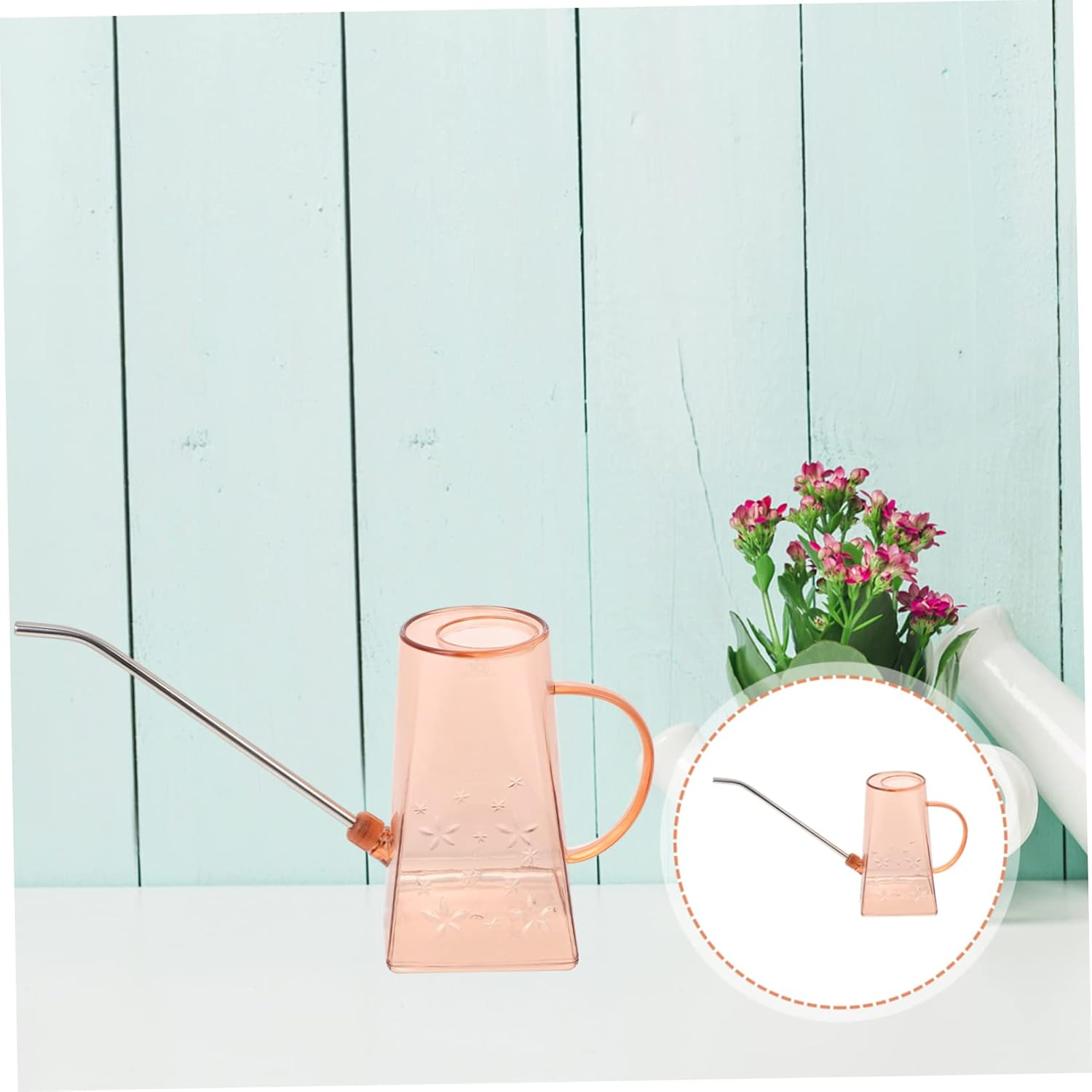 Yardwe Long Spout Watering Can for Houseplants Gardening Supplies Outdoor Use Stainless Steel Material for Indoor Plants Watering Can Design image number 4