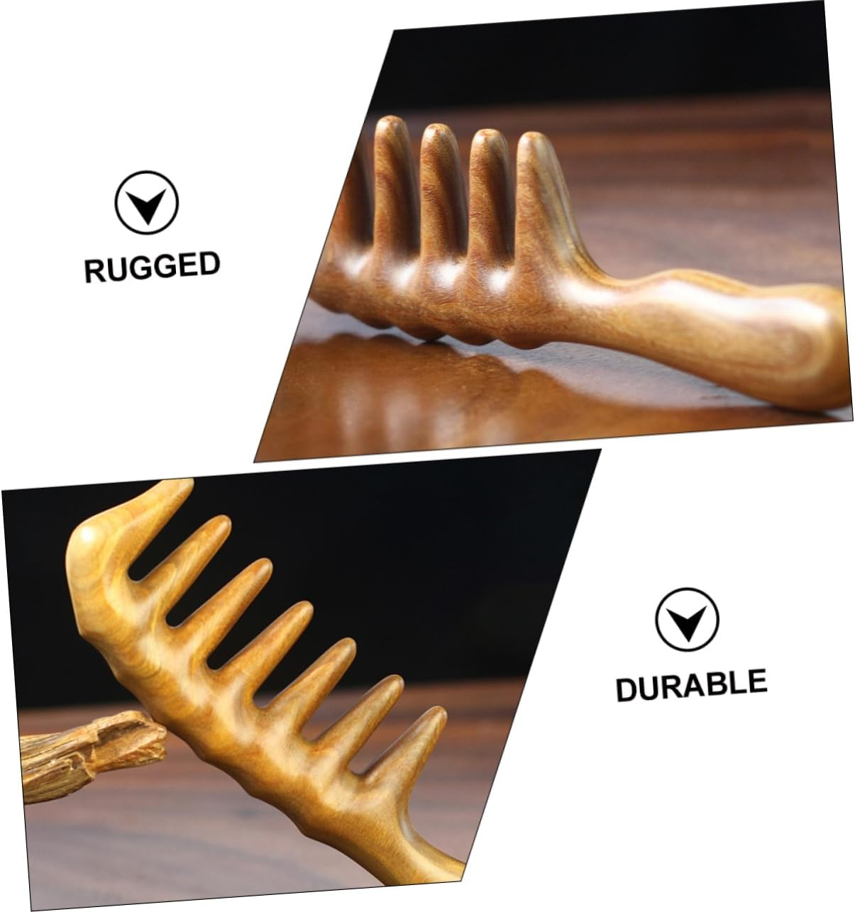 TOVINANNA Sandalwood Hair Comb for Dandruff Scalp Massage Wide Toothed Curly Hair Styling