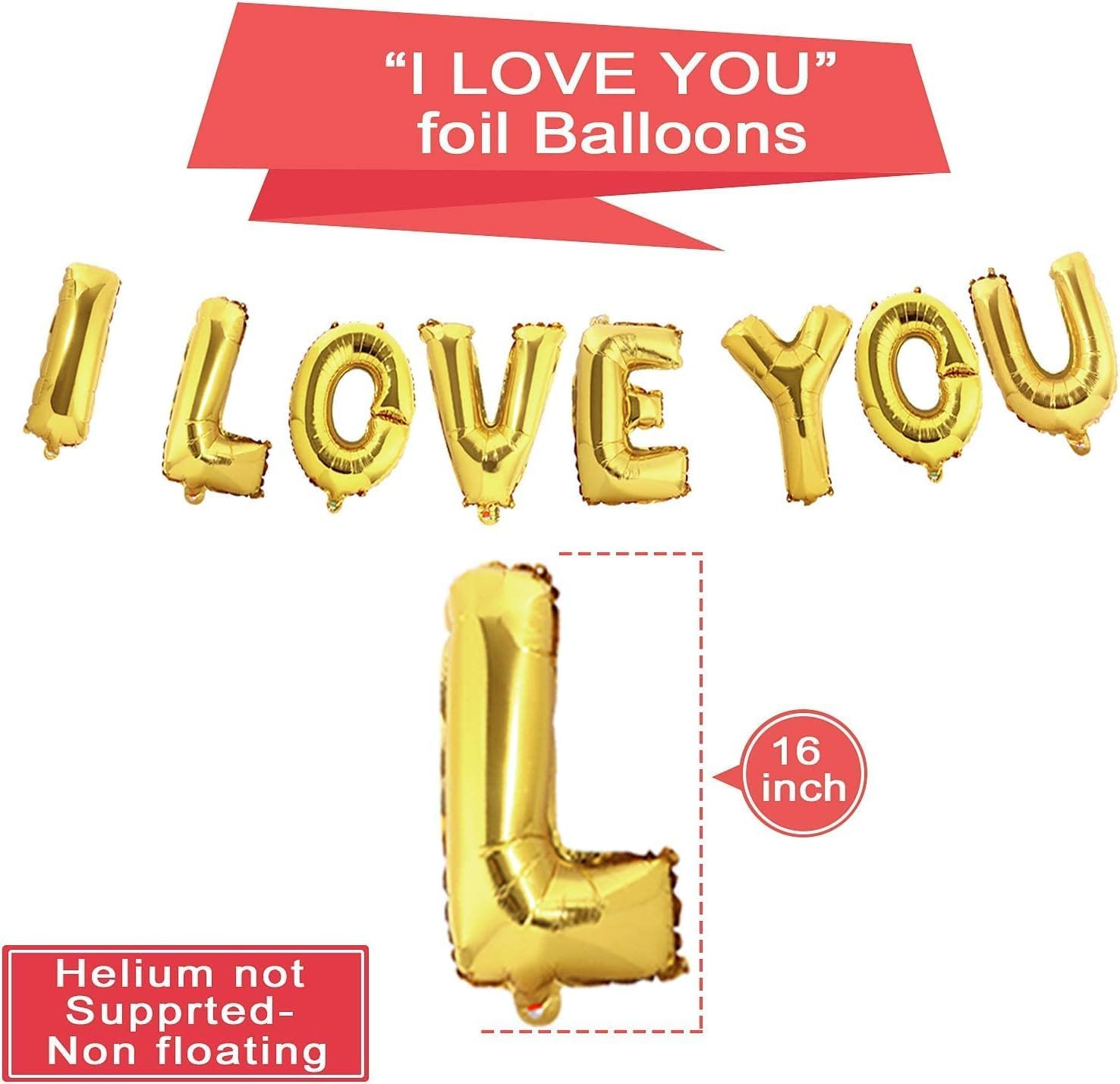 Yamibobo I Love You Balloons and Heart Balloons Kit with 1000 Pcs Dark Red Silk Rose Petals Wedding Flower Decoration Love Bear Red Heart Balloons for Valentine Day Party Decorations