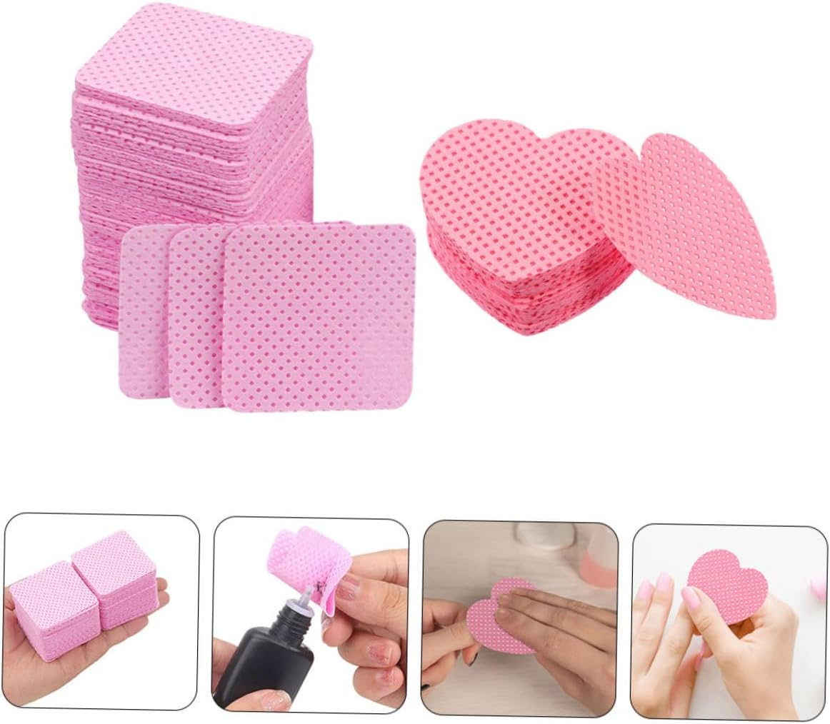 400Sheets Cleaning Pads Lint Nail Wipes for Nail Polish Remover Reusable Cotton Pads for Gel Remover for Care and Eyelash Extensions image number 5