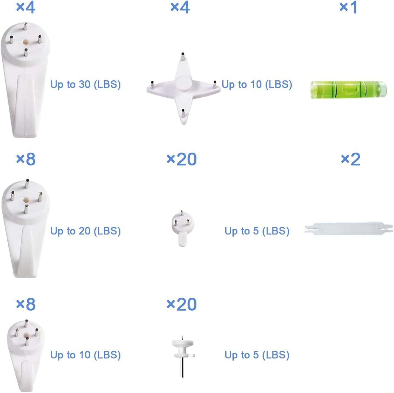 68PCS Picture Hooks, Picture Hanging Kit - Invisible Wall Hanging for Picture Frame, Wall Hook, Suitable for Concrete, Hardwall and Drywall image number 2