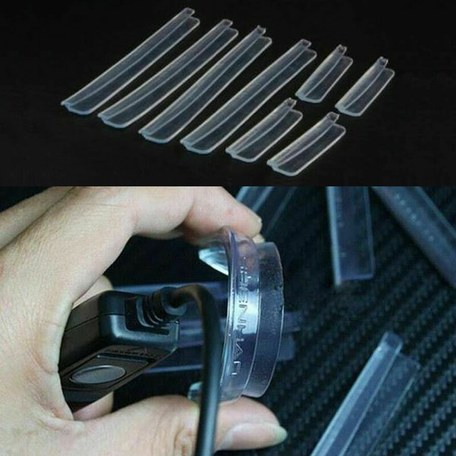 Yotsuba Car Door Edge Protector, 8Pcs/Set Car Door Edge Guard, Strip Auto SUV Scrape Guard Bumper Handle Protective Cover Sticker Universal Auto Decal Transparent image number 6