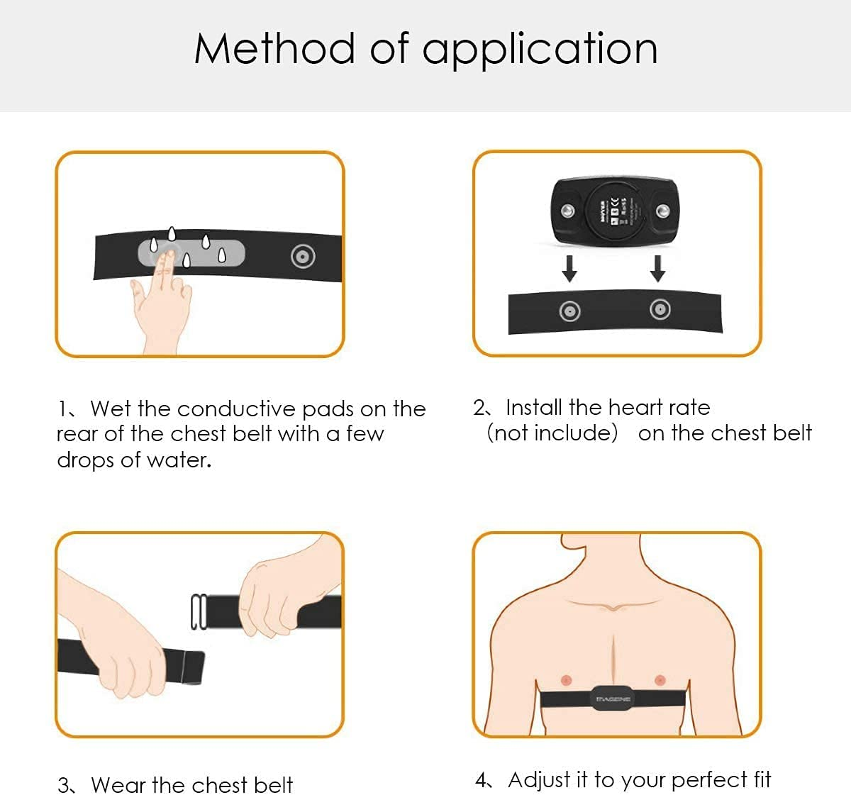 Heart Rate Monitor Soft Strap Replacement | Universal Replacement for Garmin, Wahoo Tickr and Polar H7 HRM Transmitters