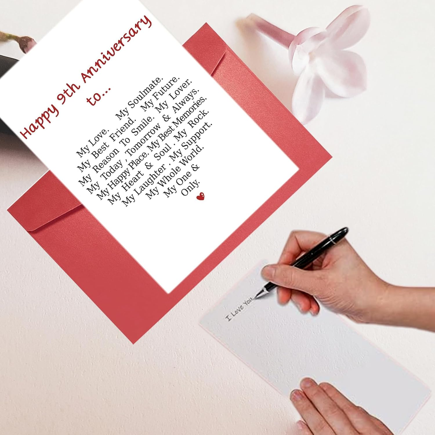 Anniversary Card, Happy 9Th Card for Girlfriend, Romantic Anniversary Card for Him Her, Funny Nine Year Wedding Anniversary Card for Wife Husband image number 6