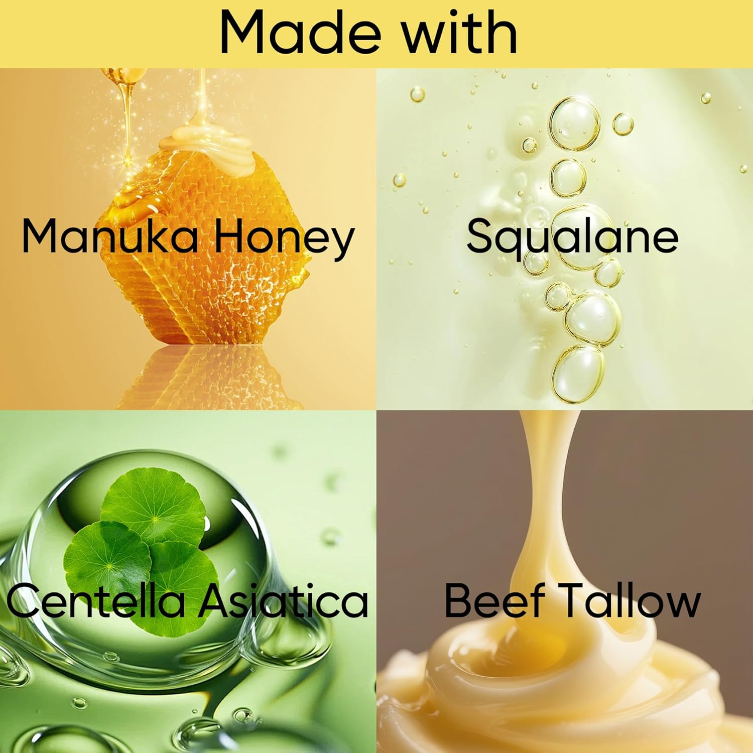 Berlaney Makeup Remover Balm, with Manuka Honey & Centella Asiatica, Soothing Cleansing Balm with Beef Tallow for Dry, Sensitive Skin, Deep Cleanse & Moisturize, 3.53 Oz image number 3