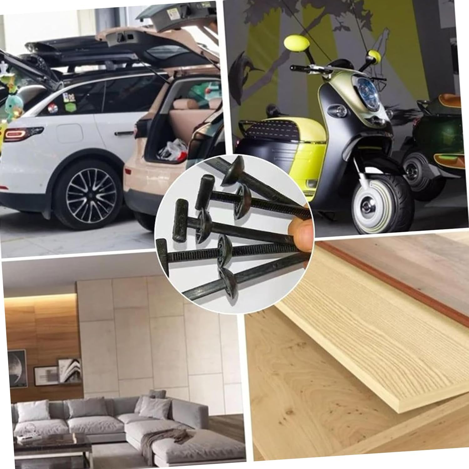 WEZCHUGHAOL 200Pcs Nylon Cable Ties with Buckles, Self-Locking UV Resistant Zip Tie Holders,Car Auto Fixing Repair, Multipurpose Fasteners for Organizing Securing Wires, Cables, Tools