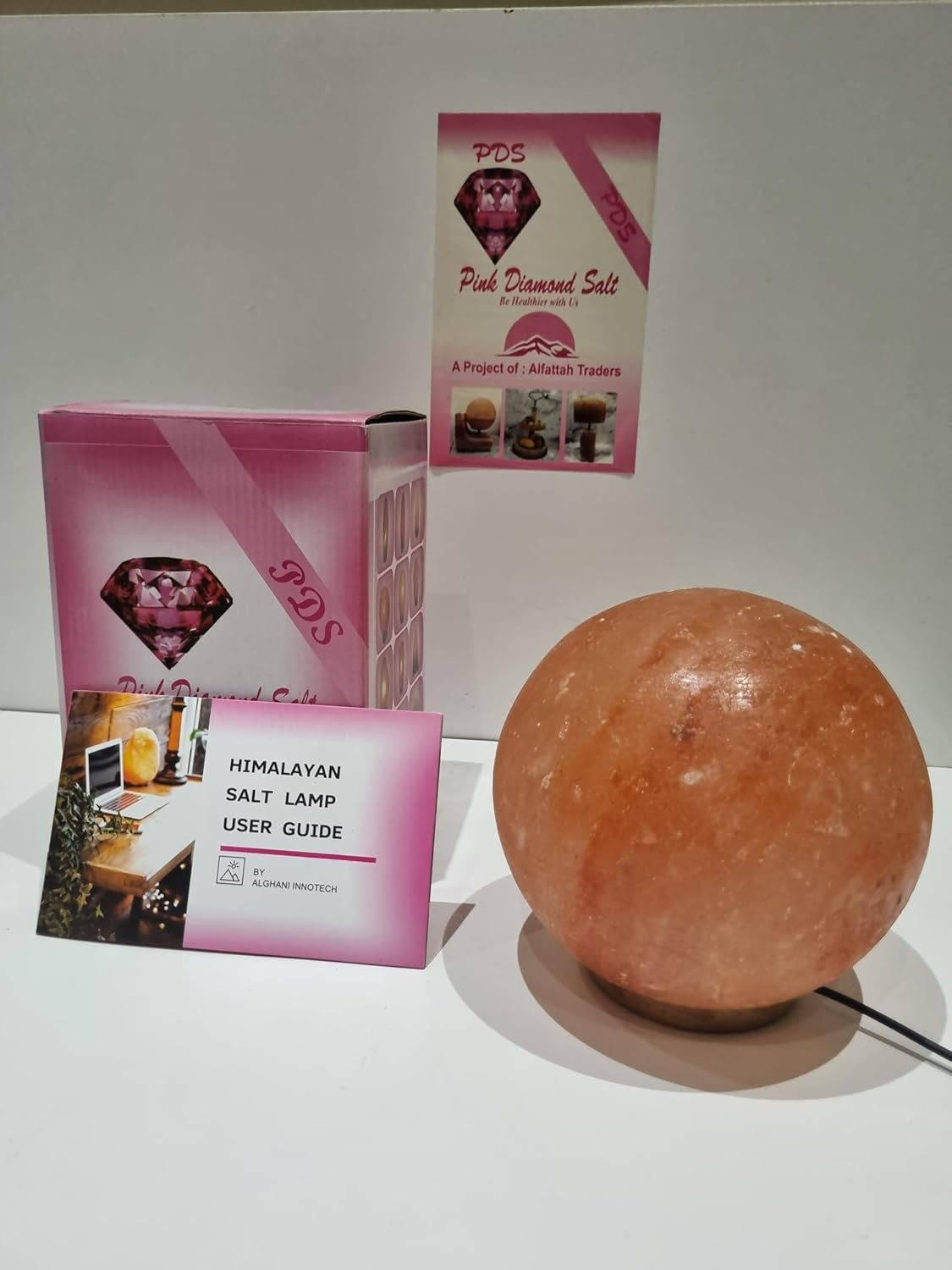 Multi Colour Himalayan Premium round Globe Salt Lamp 100% Authentic, Beautifully Hand Crafted round Globe Comes with Complete Electric Fitting image number 6