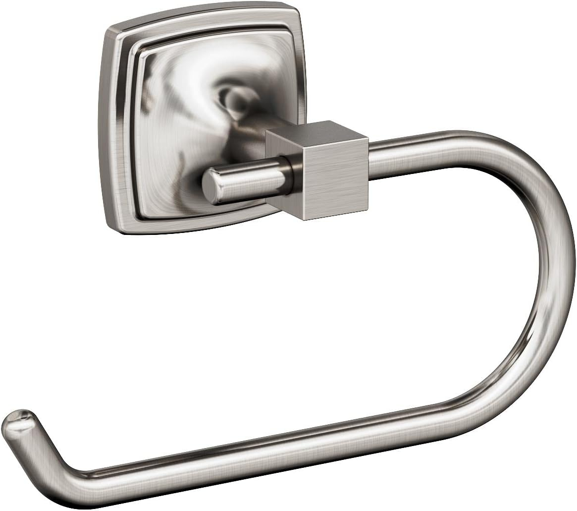 Amerock BH3609126 | Chrome Single Post Toilet Paper Holder | 7-1/16 In. (179 Mm) Length Toilet Tissue Holder | Stature | Bath Tissue Holder | Bathroom Hardware | Bath Accessories