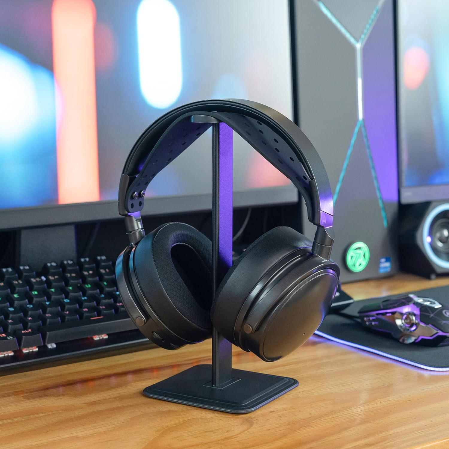 WC Headbandz Maxwell V2 &ndash; Upgraded Silicone Headband Replacement Compatible with Audeze Maxwell 1 and 2 for Xbox & PS5 by Wicked Cushions | Wider Weight-Distributing Design | Black - Emerald Tide image number 4