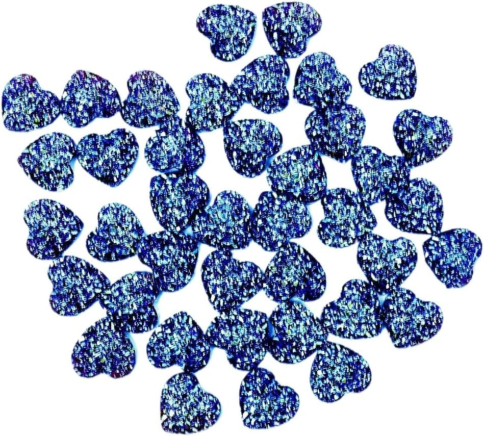 40PCS 14Mm Silver Heart Flatback Rhinestones - 1.5Mm Thick Heart Shape Resin Crystal Diamante with Adhesive Backing, Festival Embellishments for Nail Art, Face Decor, Embellishments for Crafts(Silver)