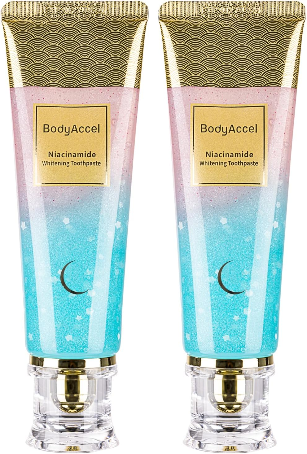 Bodyaccel Niacinamide Whitening Toothpaste &ndash; Natural Whitening Toothpaste with Niacinamide, Gentle Formula for Brighter Teeth & Fresh Breath, 2-Pack (2) image number 3