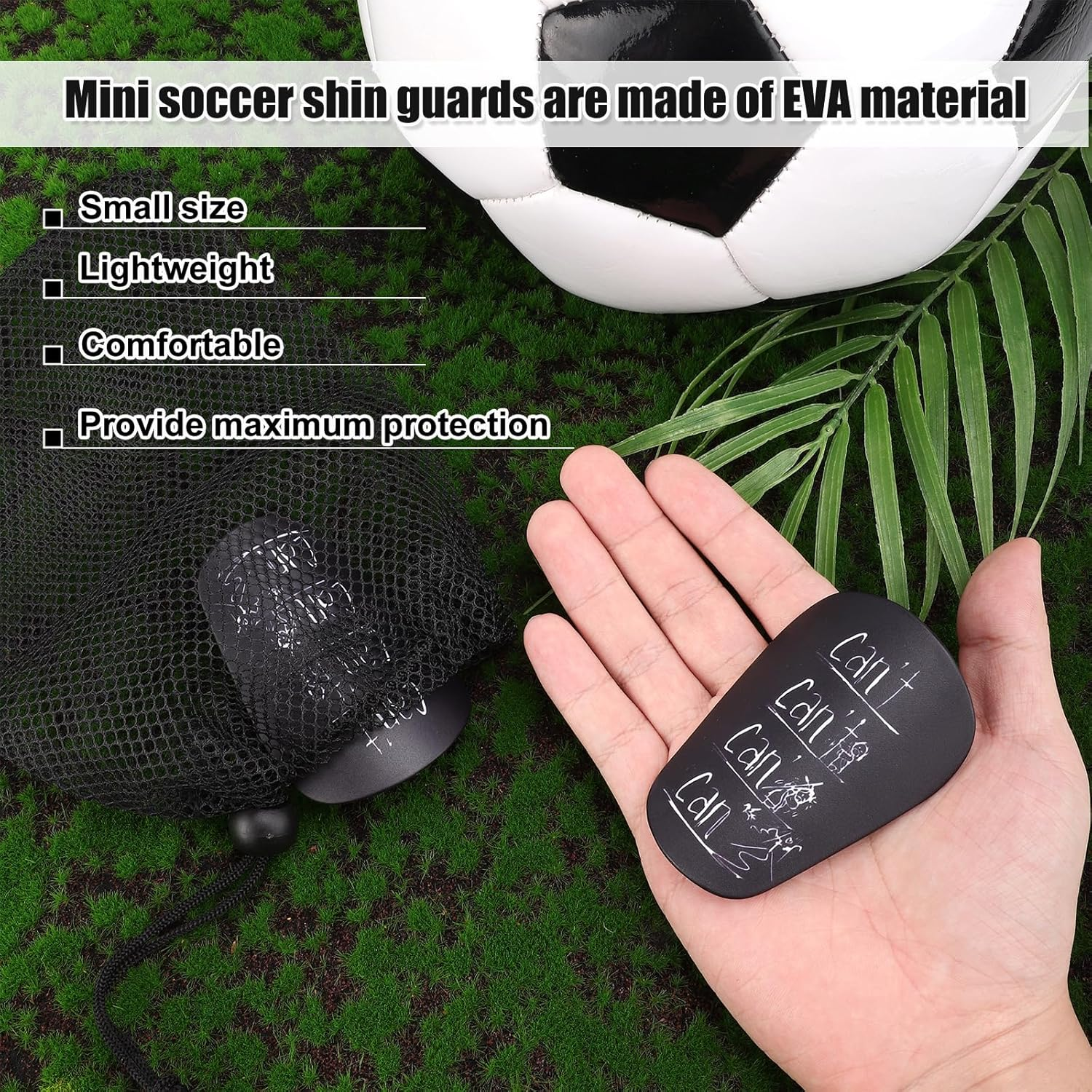 2Pcs Soccer Shin Guards, Mini Shin Guards Extra Small Football Shin Pads Protective Equipment Shin Protection for Youth Adults Kids Boys Girls Athletes image number 6