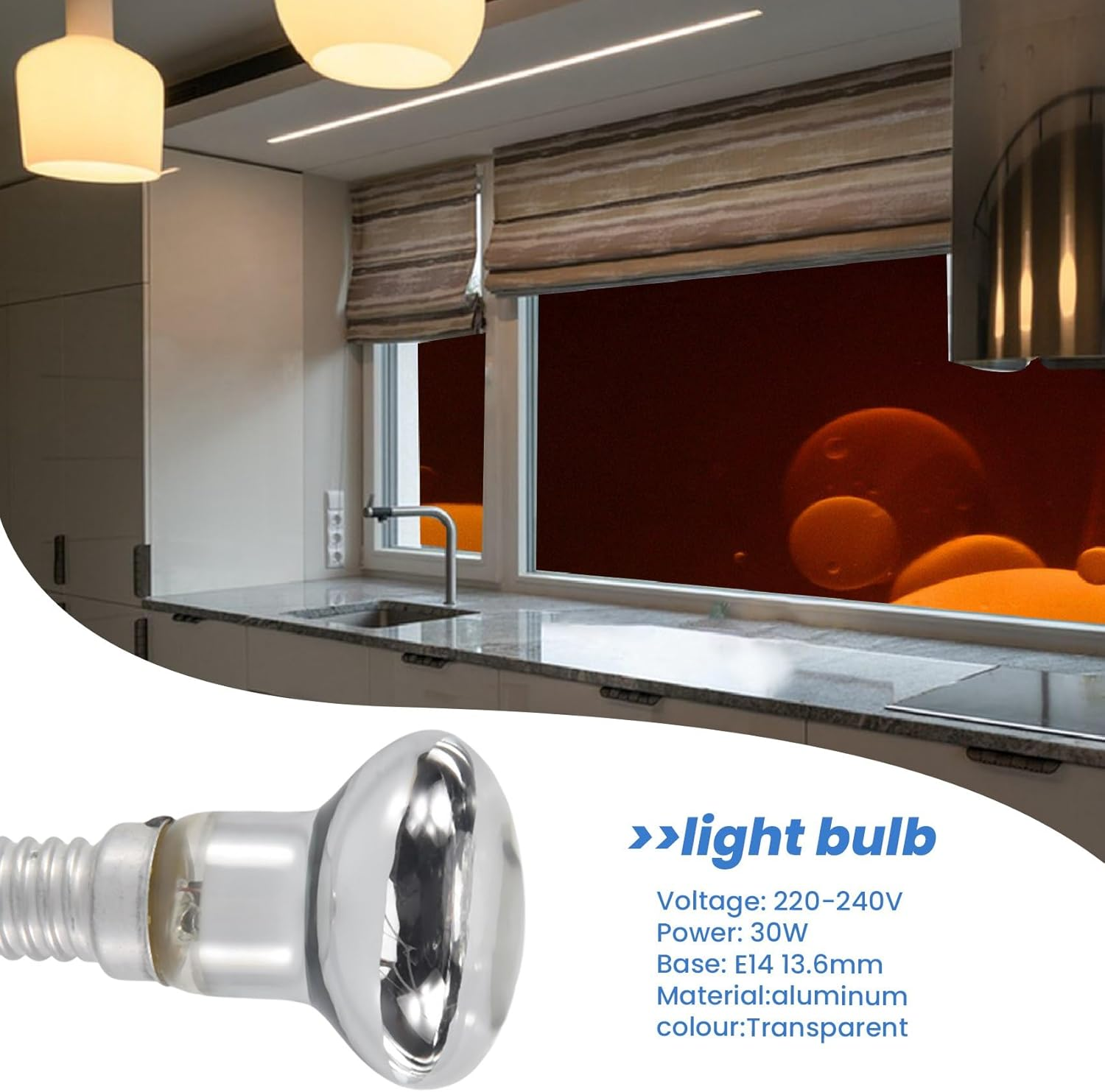 Replacement Lava Lamp E14 R39 30W Spotlight Screw in Light Bulb Clear Reflector Spot Light Bulbs Lava Incandescent 1Pcs