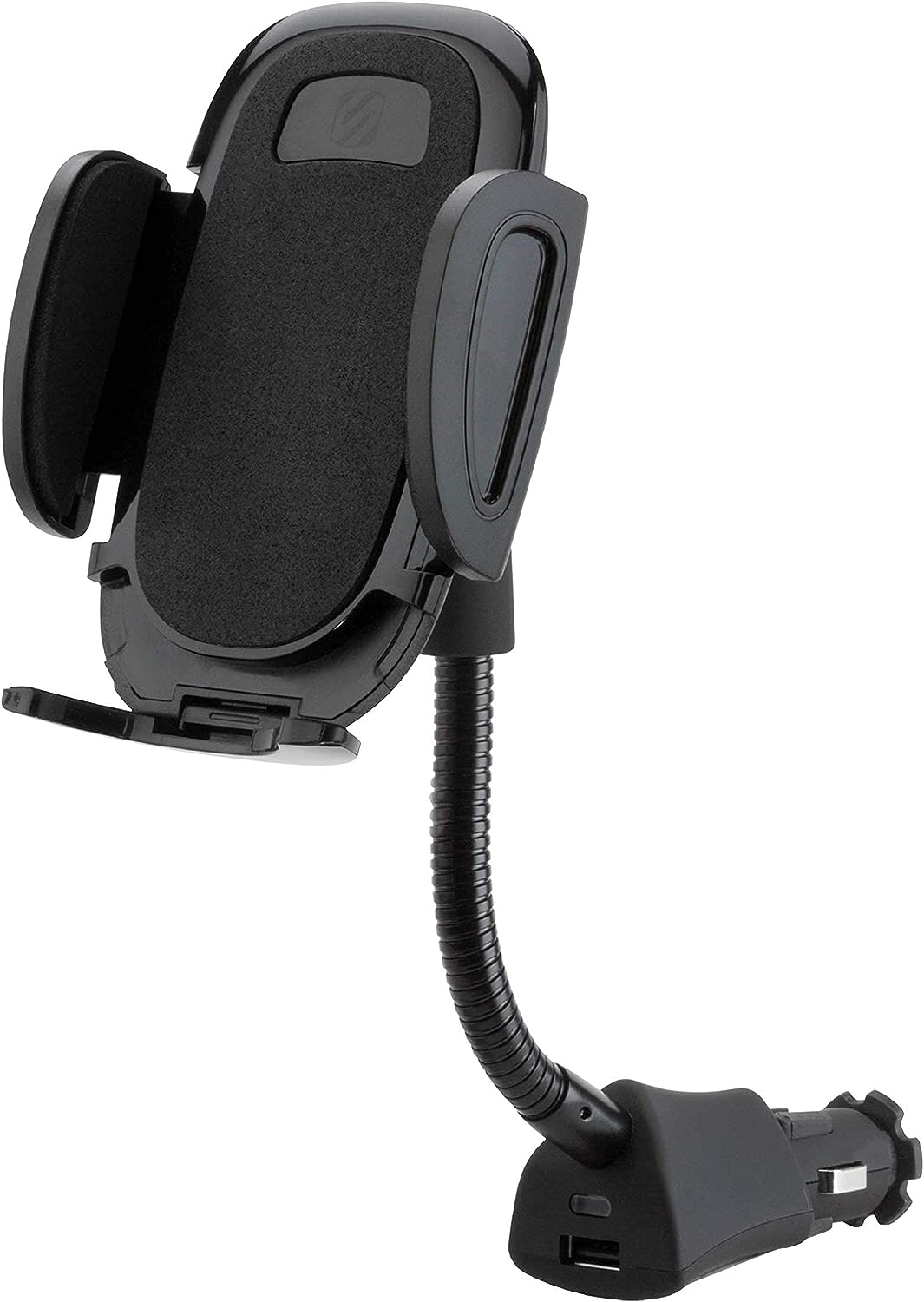 Scosche SUH12V Select Power Socket Mount with Phone Mount for Car, Flexible Neck, and USB Charging Port, 360 Rotation, Black image number 4