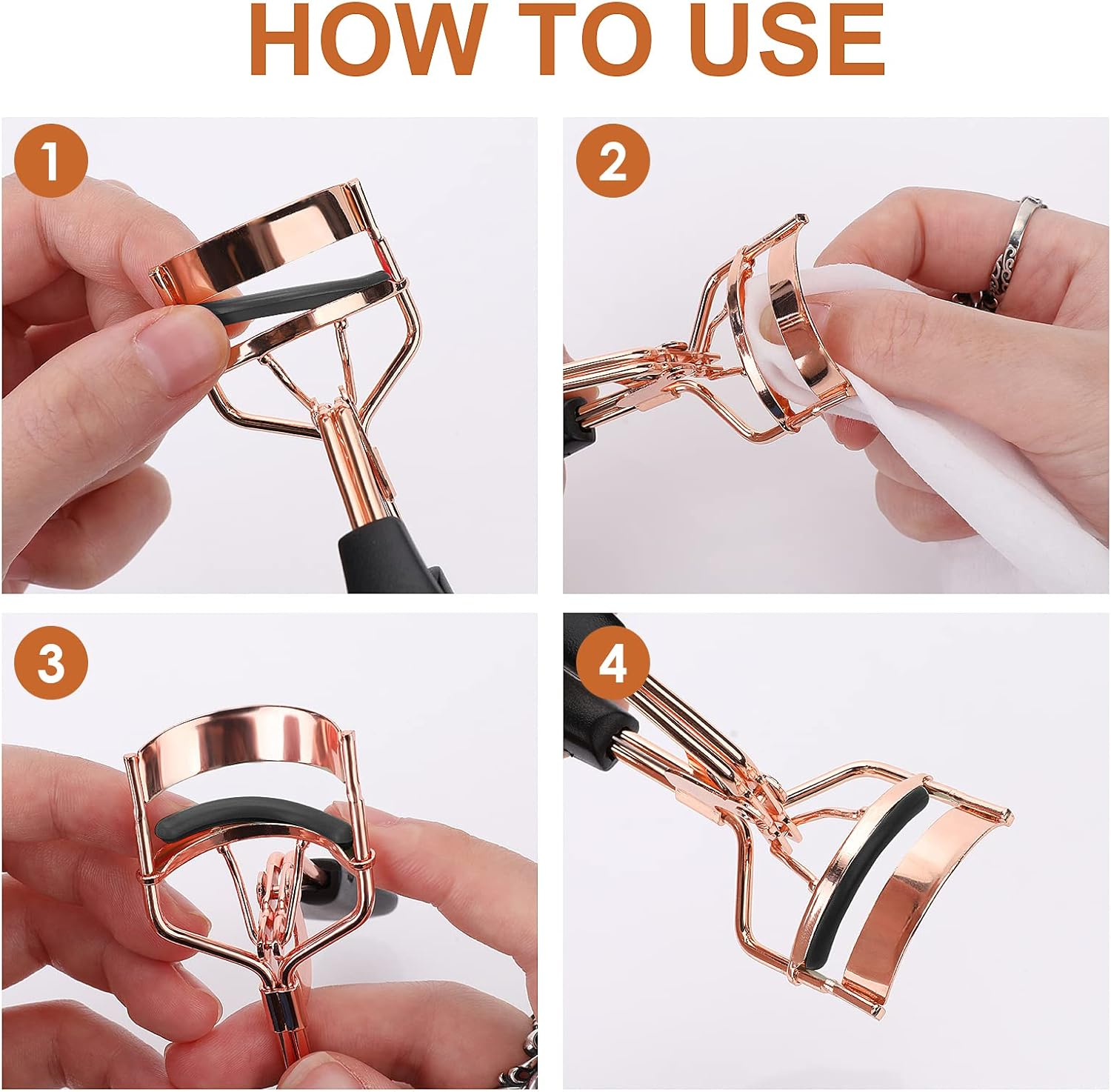 Sibba 50 Pieces Eyelash Curler Pads, Curler Refills Eyelash Refill Pads, Soft Curler Replacement Refills Pads for with Most Eyelash Curlers