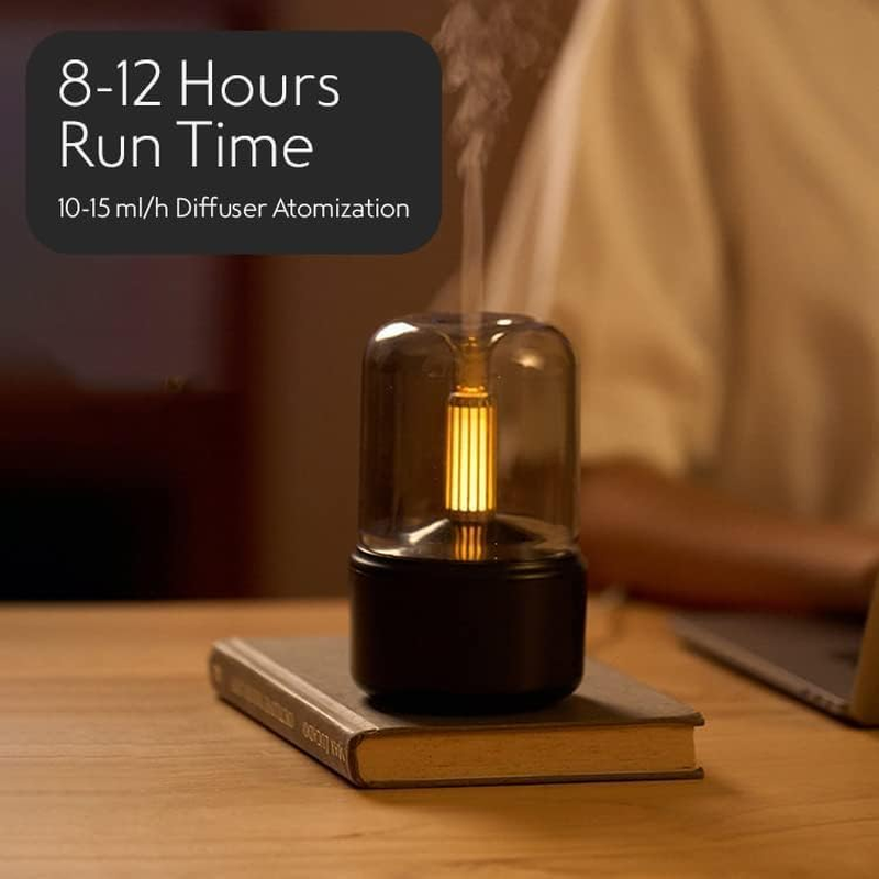 Ultrasonic Cool Mist Humidifier, Essential Oil Diffuser, Ultra-Fine Atomisation, LED Night Light, Automatic Shutdown, (Black) image number 4