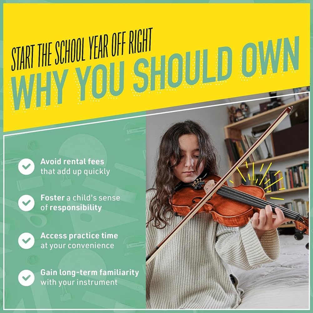 Lyaciomn Violin 1/2 Violin,Music Instruments for Adults Child Violin, with Hard Case, Bow,Great for Beginner Easy Install