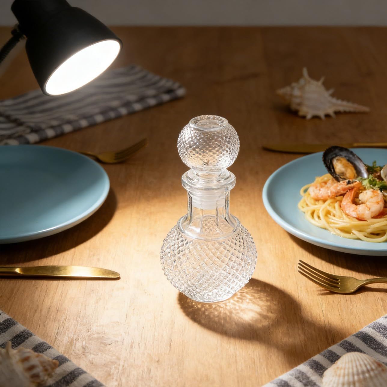 VALICLUD Creative Glass Wine Bottle and Thick for Cocktail Packaging Bottle Decorative Whiskey Decanter Wine Container Use at Home Parties image number 2