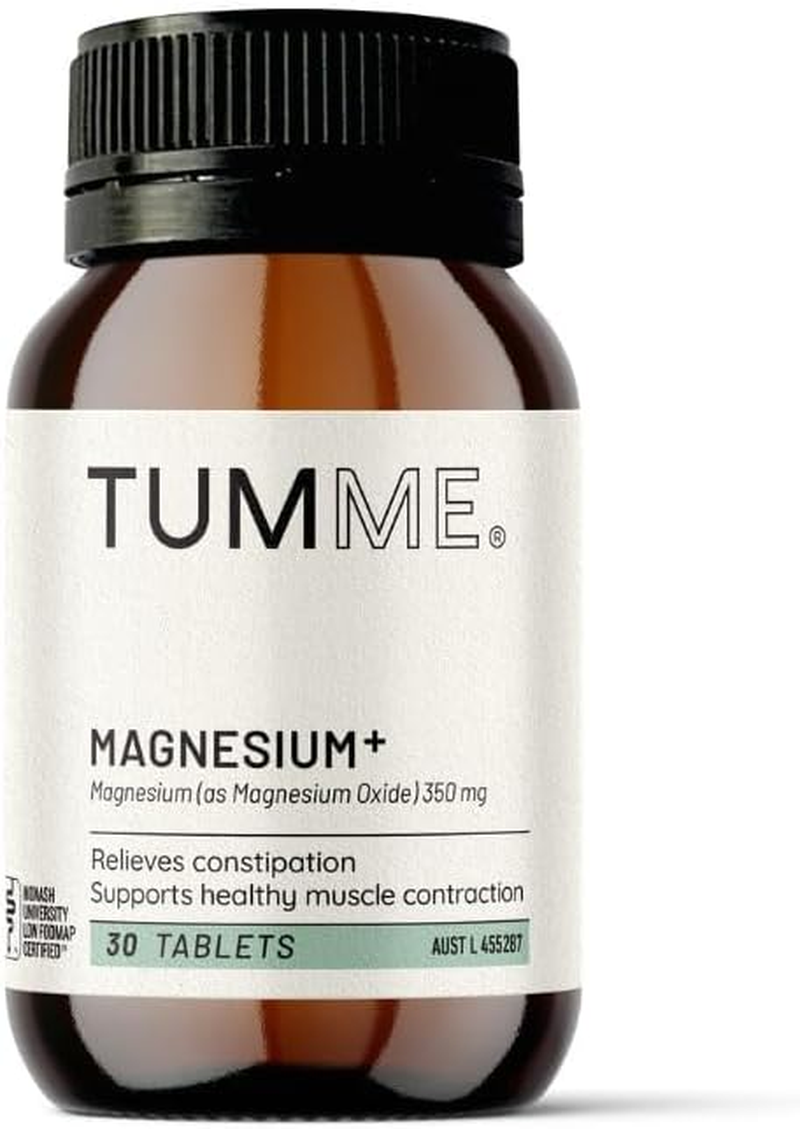 TUMME Magnesium+ 30 Count | Magnesium Oxide for Stomach Cramps & Constipation Relief | Supports Muscle Function, Energy & Electrolyte Balance | 350Mg of Magnesium for IBS Relief image number 1