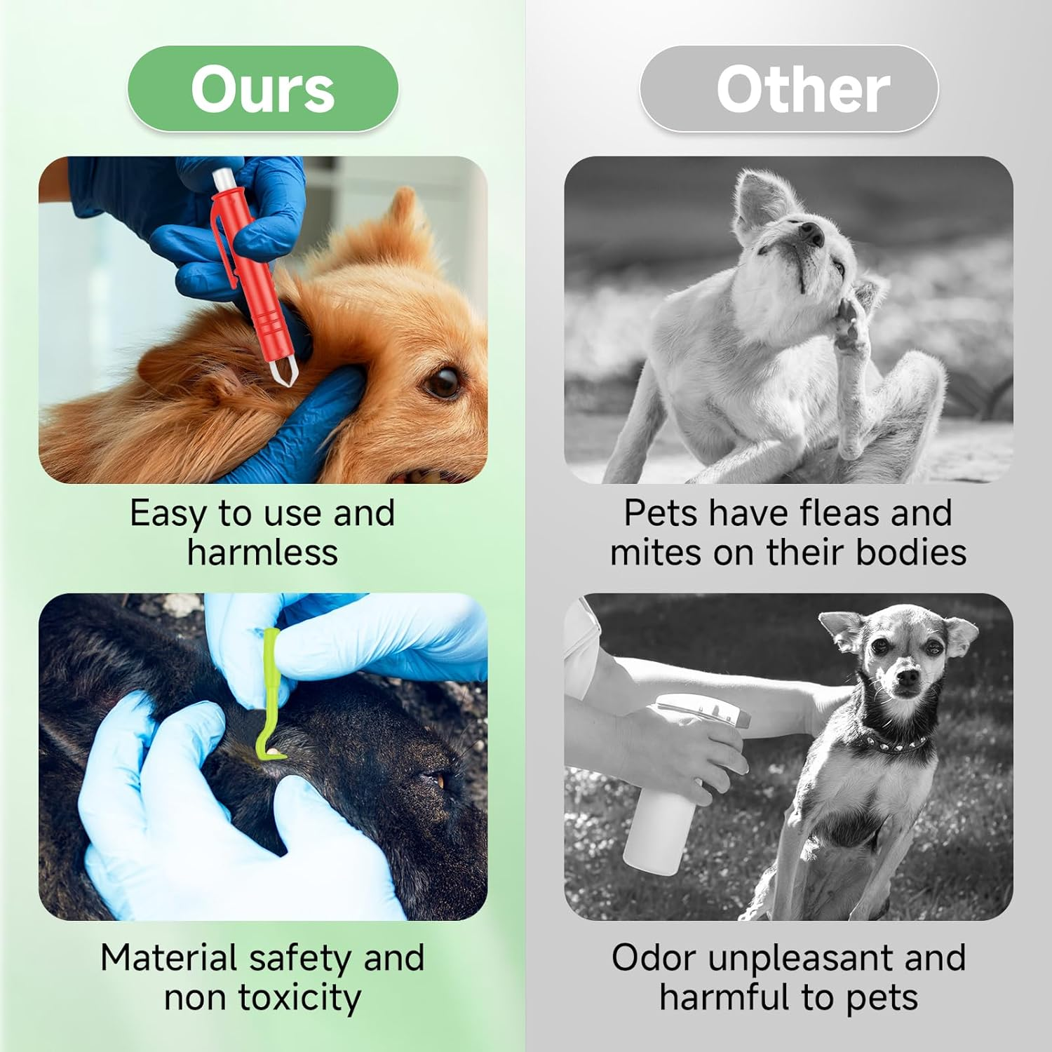 Wefaly Tick Tweezers for Dogs, Cats, Humans, Simple and Safe Tick Remover for Ticks of Any Size image number 4