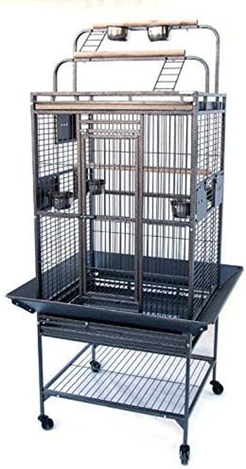 Flyline Grey Palace Play Top Bird Cage Parrot Aviary (Medium)