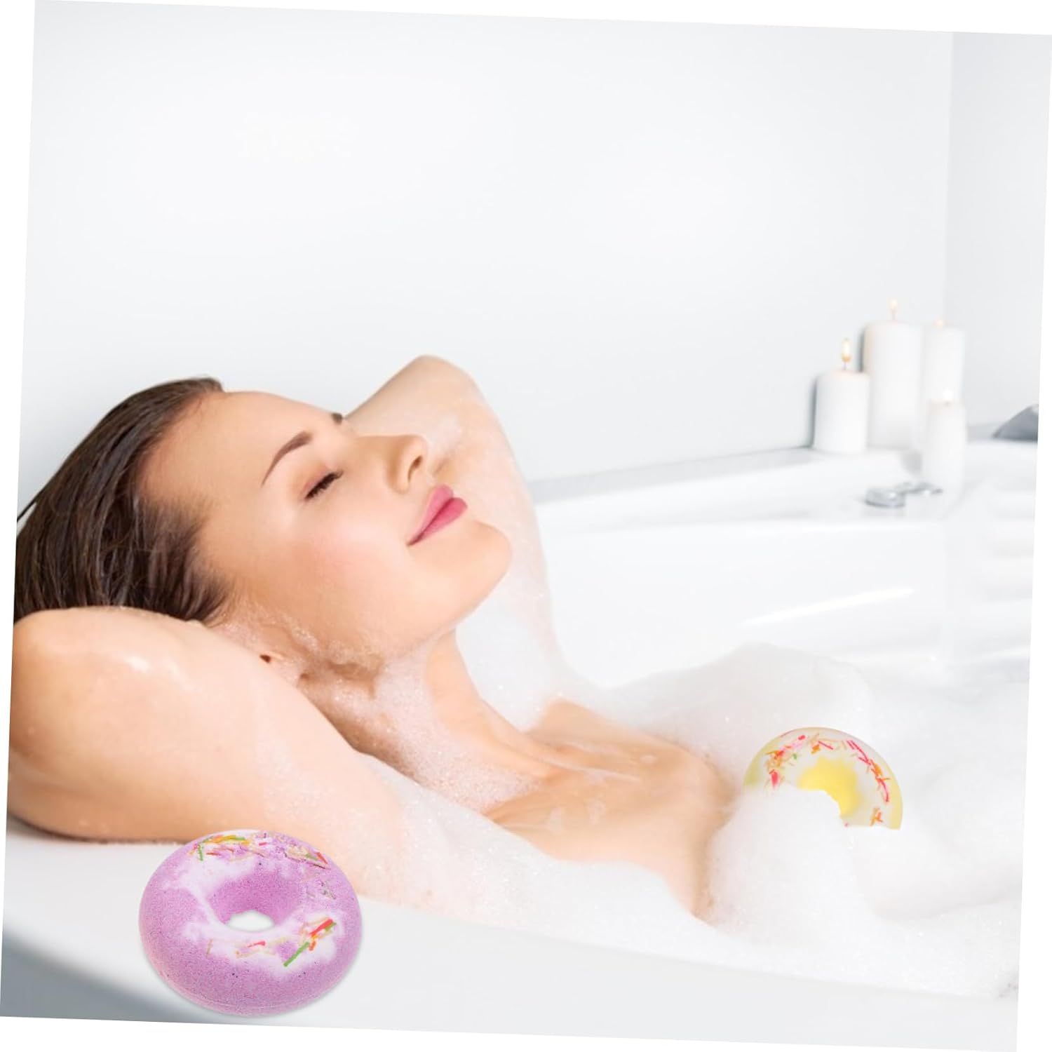 HAPINARY 4Pcs Adorable Bath Salt Balls Spa Bombs for Nourishing Skin Relaxation and Aromatherapy for Home Travel and Hotel Use Random Color image number 4