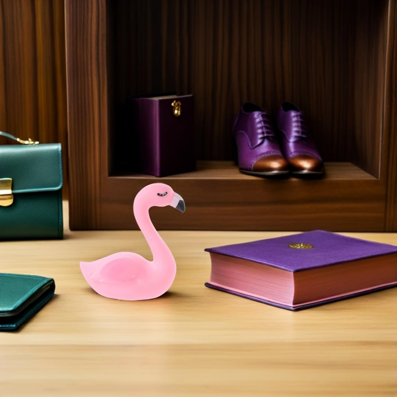 PRETYZOOM Flamingo Cake Topper Christmas Cake Toppers Cap Cake Topper Decor Birthday Cake Toppers Wedding Topper Pink Cartoon Ornaments image number 2