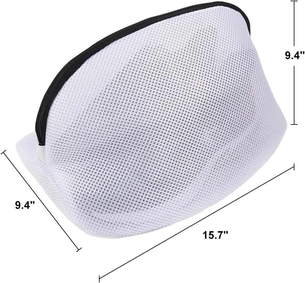 Vivifying Shoe Washing Bag, Set of 3 Mesh Shoe Laundry Bags with Zip Closure for Sneakers, Running Shoes, Socks, Bras