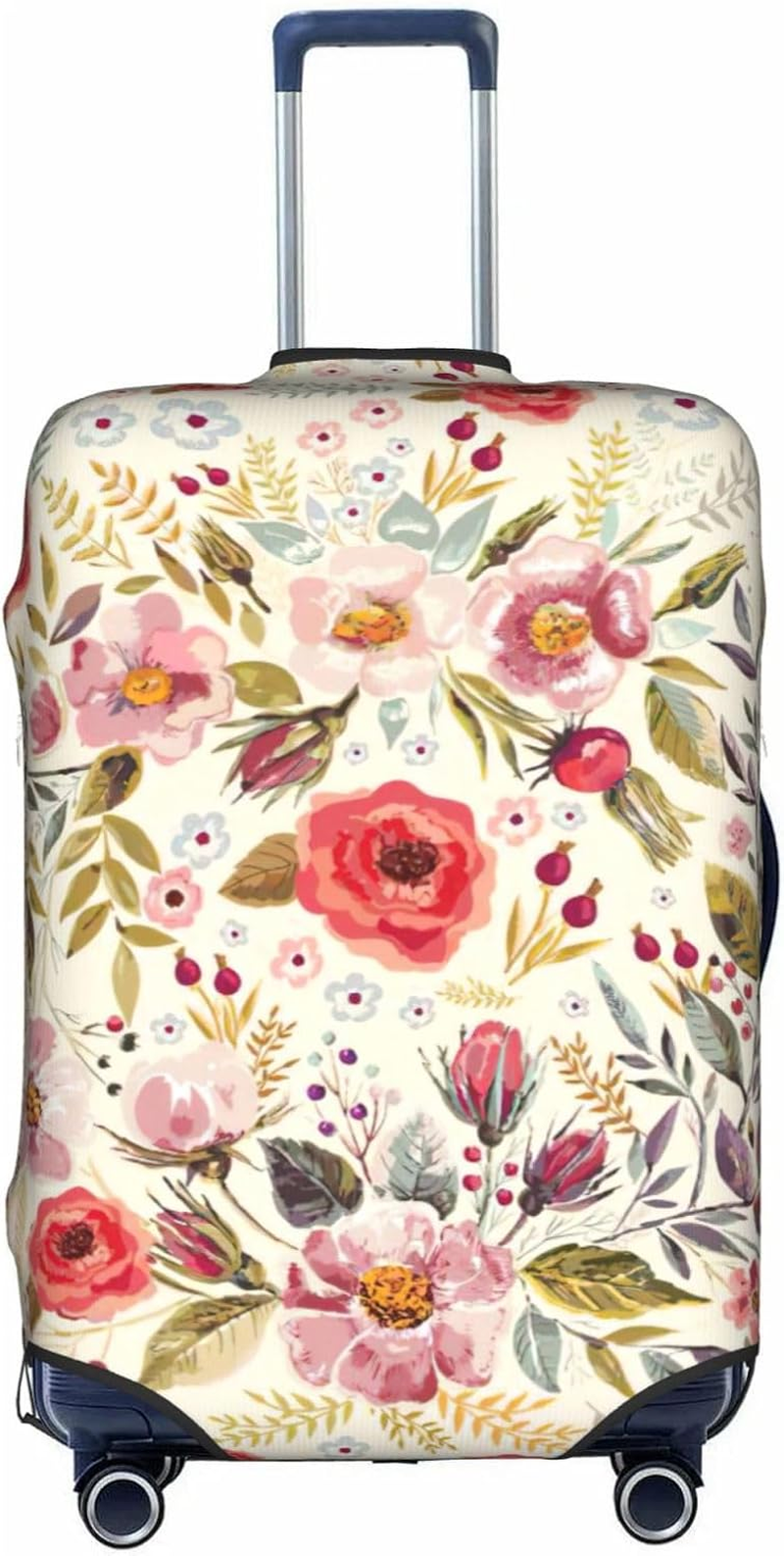 Odddot Rustic Rose Flower Print Travel Luggage Cover,Suitcase Protector Cover, Washable Baggage Covers,For 18-32 Inch Luggage, Rustic Rose Flower, Large image number 4