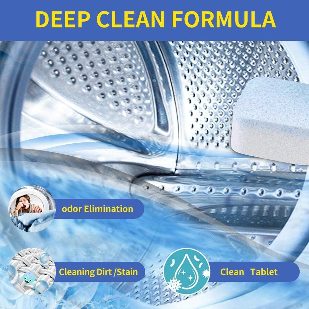 NATRUTH 30 Pack Washing Machine Cleaner Tablets, Solid Washer Deep Cleaning Tablet, Clean inside Drum and Laundry Tub Seal image number 1