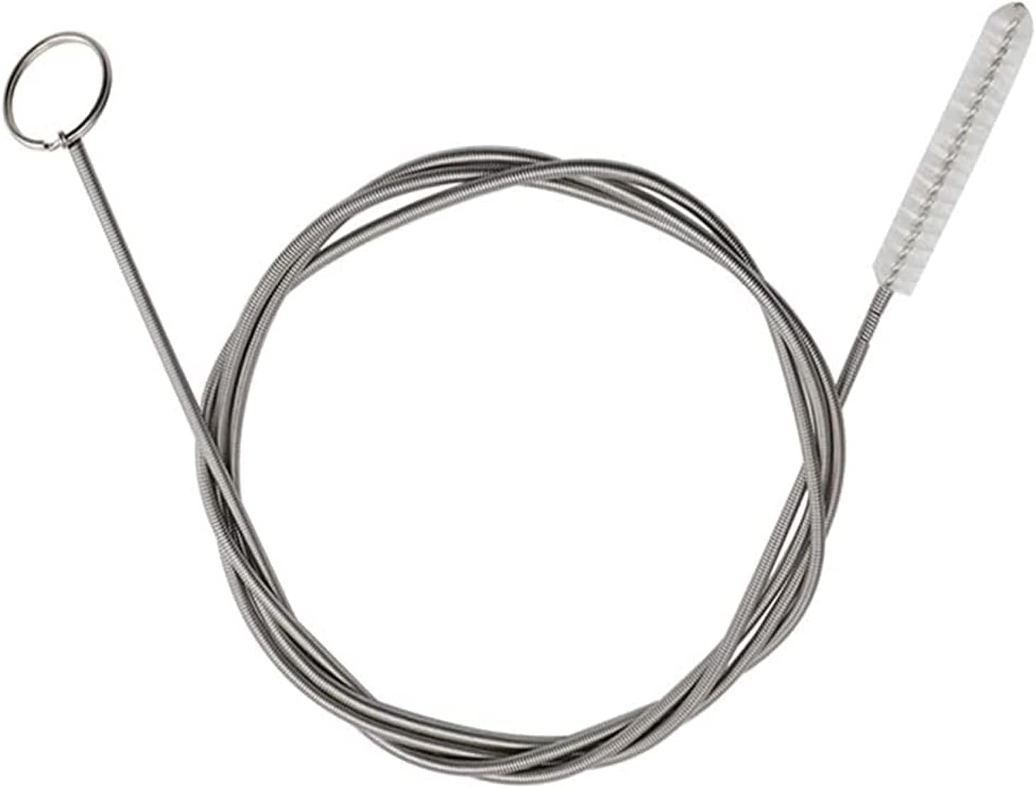 Extra Long Pipe Tube Cleaner Fridge Drain Pipe Dredging Tool Flexible Drain Brush Skinny Tube Spiral Cleaning Brush Drinking Straw Cleaner Brush Nylon Spring Aquarium Filter Brush 155CM (White) image number 4