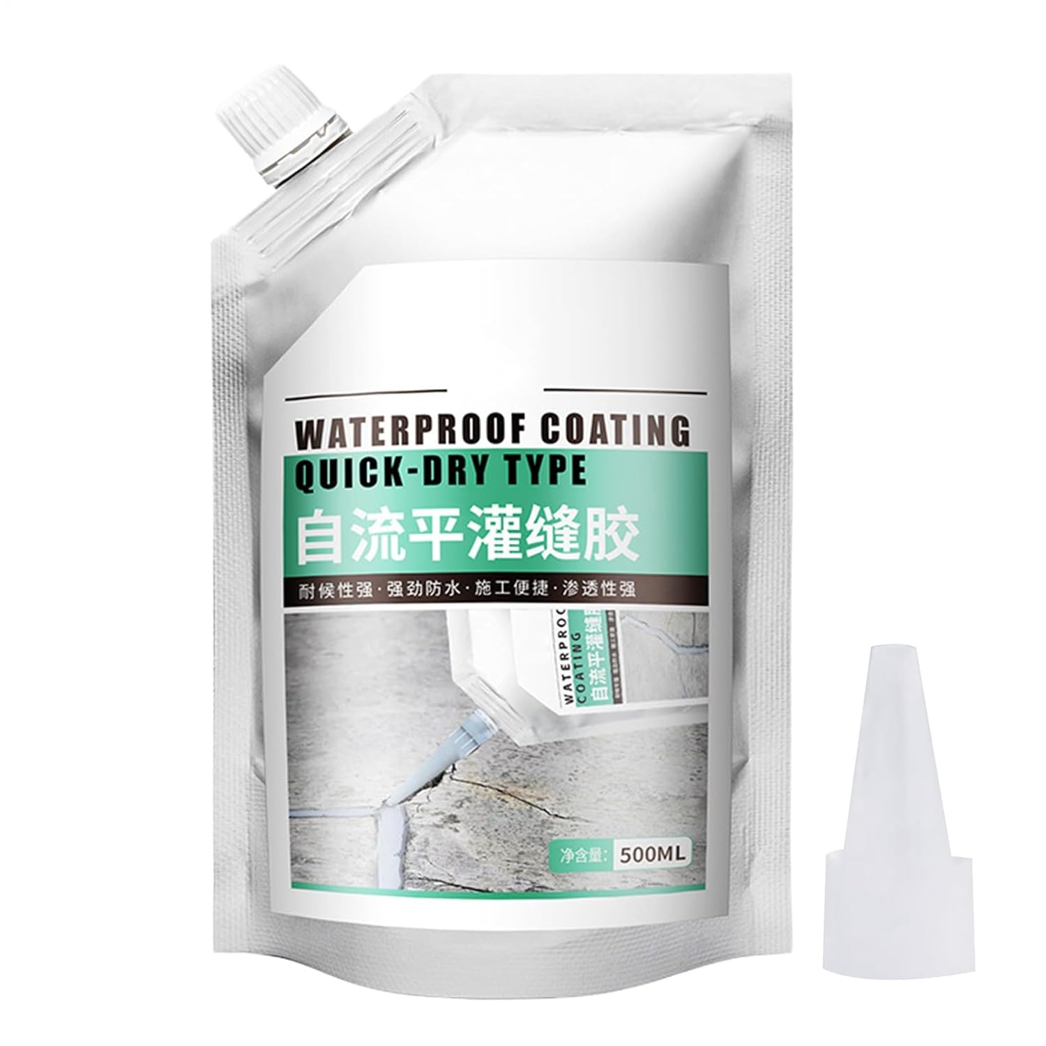 Concrete Crack Repair,500Ml Concrete Repairing Adhesive | Wear-Resistant Quick-Drying Crack Sealing Glue for Exterior Wall Stone Floor Wood Brick image number 6