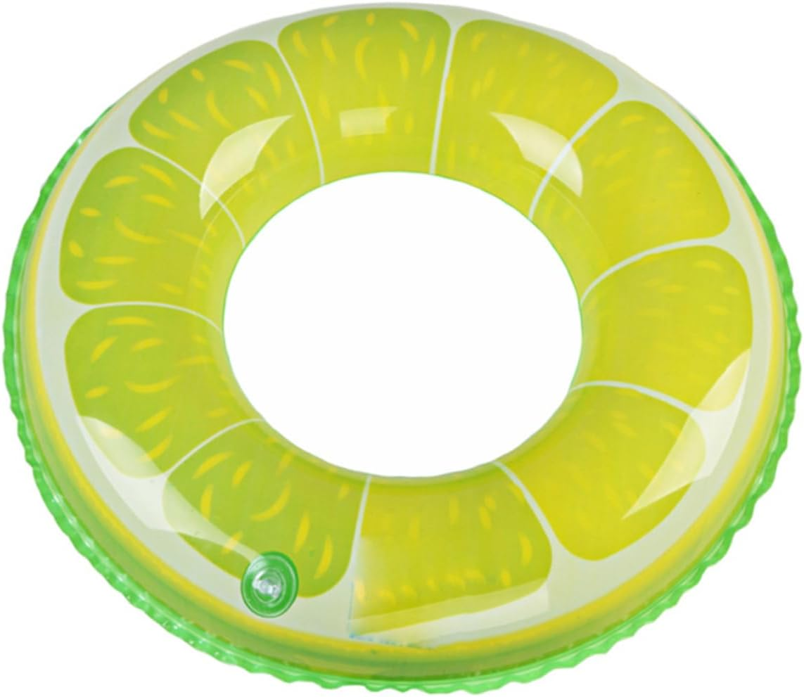 Alasum Orange Printed Inflatable Swimming Pool Ring Boys and Girls Pool Toy Fun Fruit Design