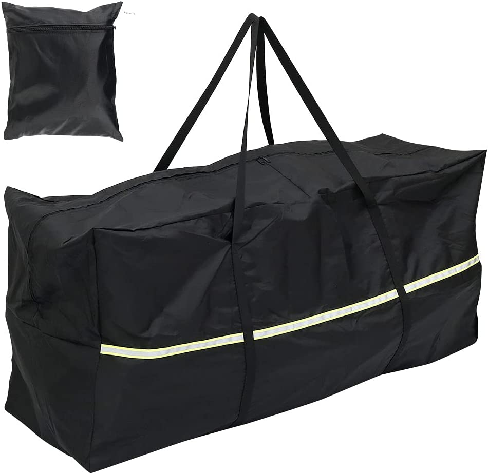 Garden Furniture Cushion Storage Bag,210D Oxford Fabric Christmas Tree Storage Bag,Outdoor Waterproof Anti-Uv Heavy Duty Rip Proof Carry Case Organiser with Handle & Zipper (173 * 76 * 51)