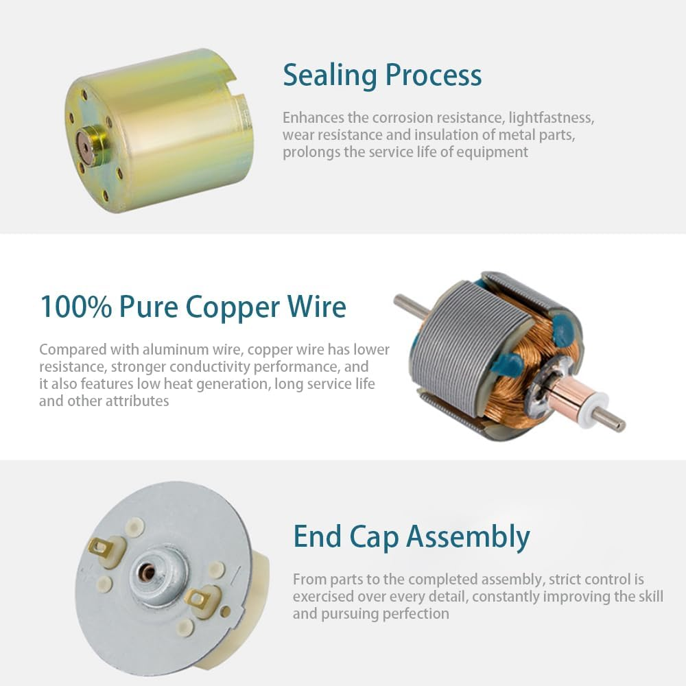 Greartisan DC 12V 550RPM Gear Motor High Torque Electric Micro Speed Reduction Geared Motor Centric Output Shaft 37Mm Diameter Gearbox image number 2