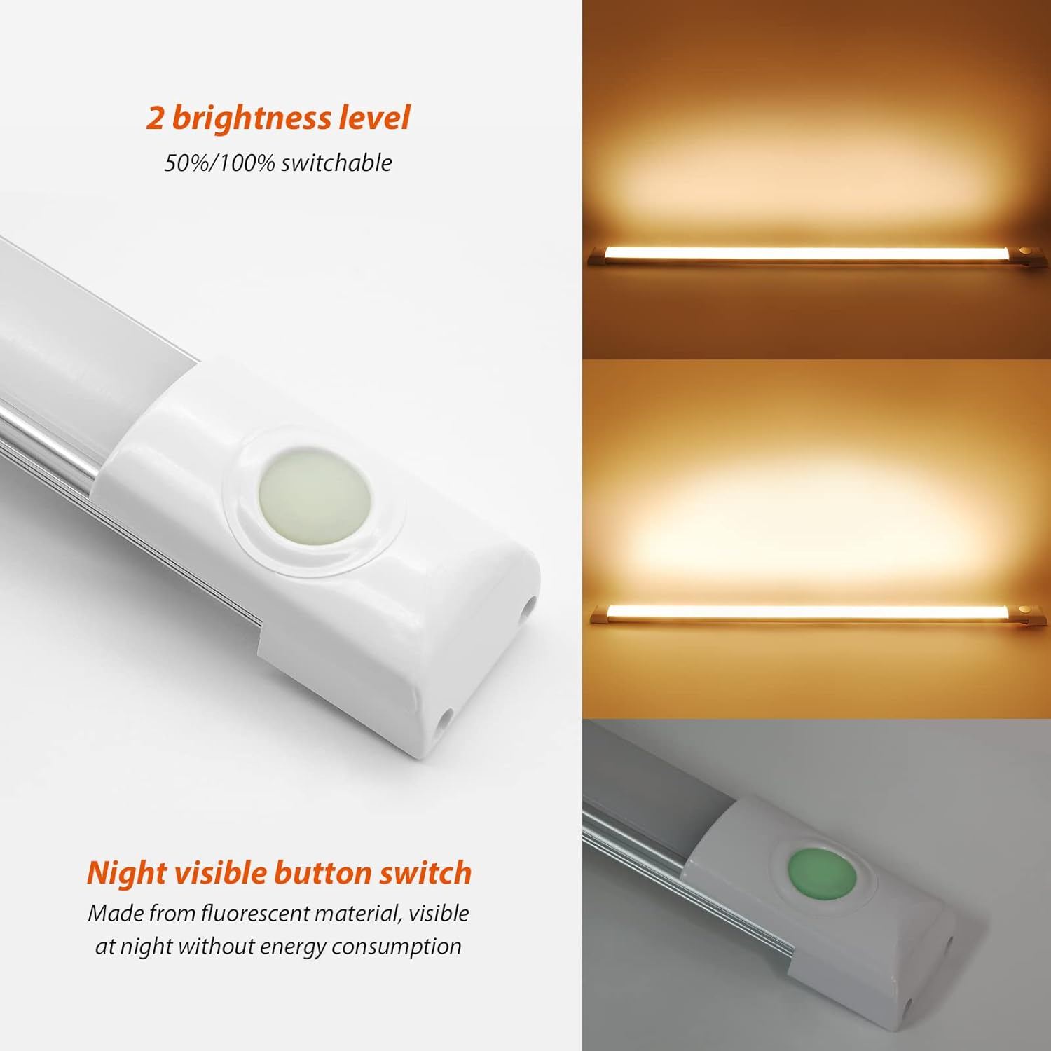 Dream Lighting 12Volt DC LED under Cabinet Lights Kitchen Strip Bar Lights for off Road Caravan Motorhome Night Visible Switch image number 5