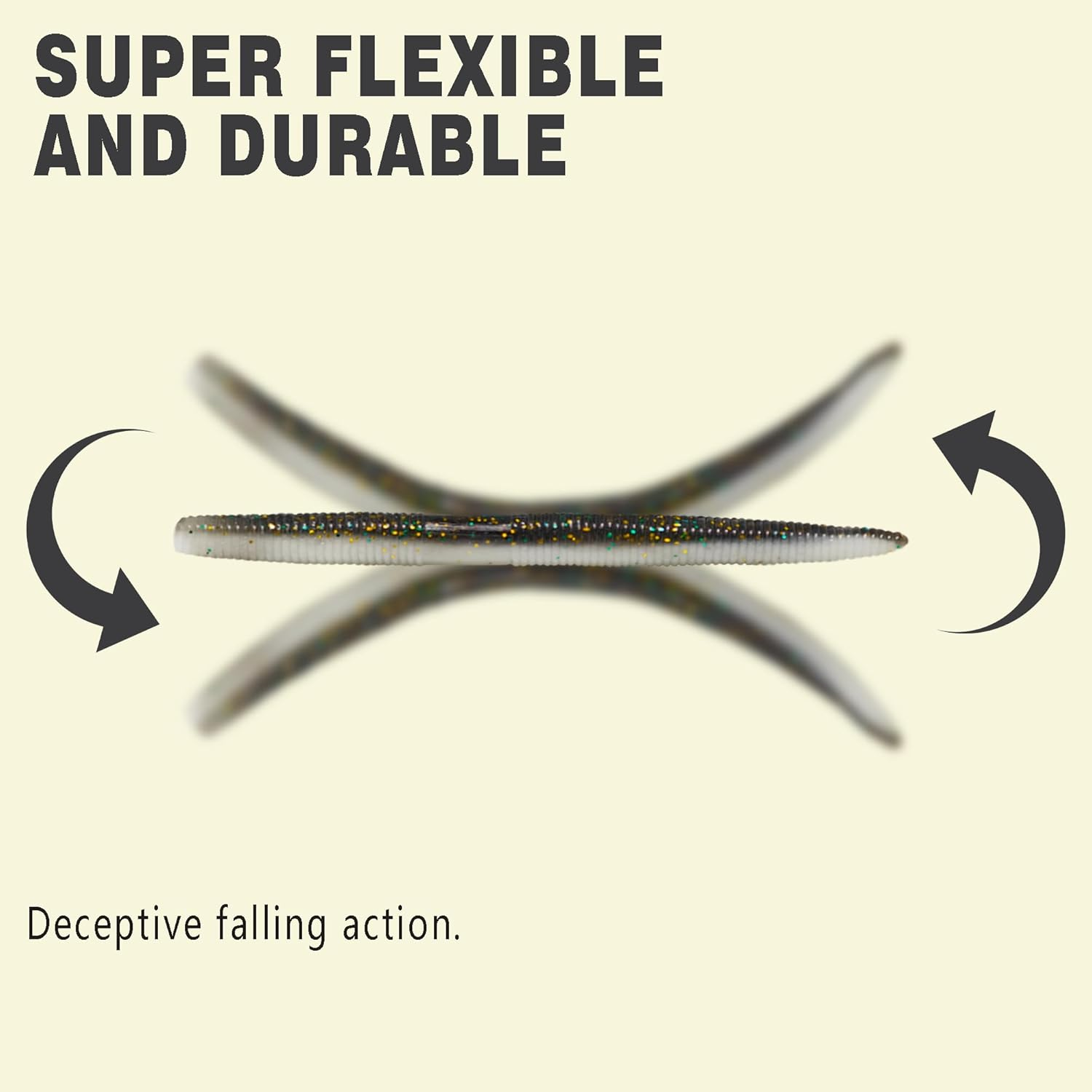 Senko Worms for Bass Fishing, 4.1'' Wacky Worms, Reaction Lure, 50PCS Soft Plastic Bait for Ned Rig, Fishing Lure Kit for Freshwater Bass image number 4