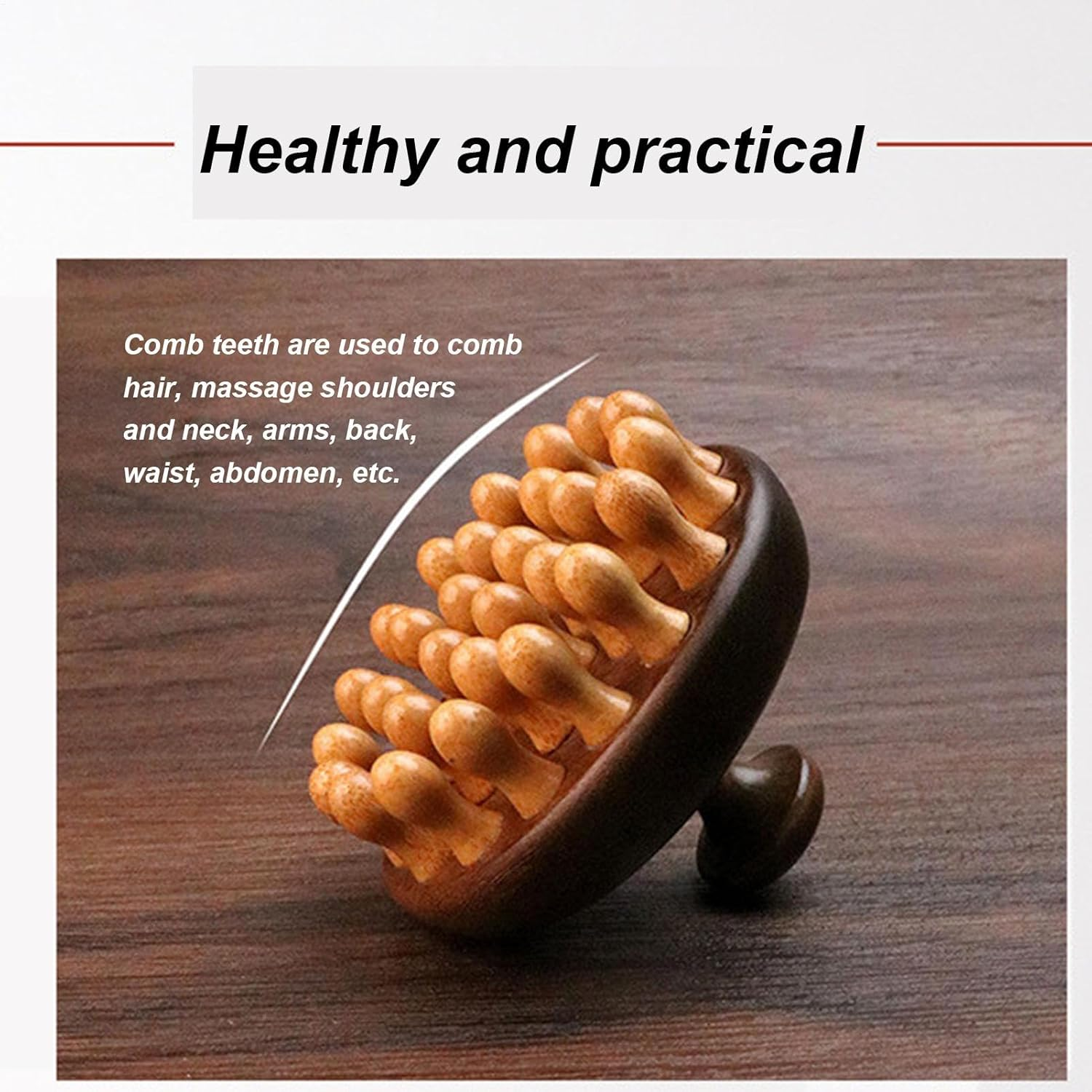 Wooden Scalp Massager, Sandalwood Comb, Head Scalp Comb, Meridian Massage Comb, Portable Scalp Massager, Multifunctional Hair Brush, Scalp Massage Brush, Natural Hair Comb, Wooden Hair Comb