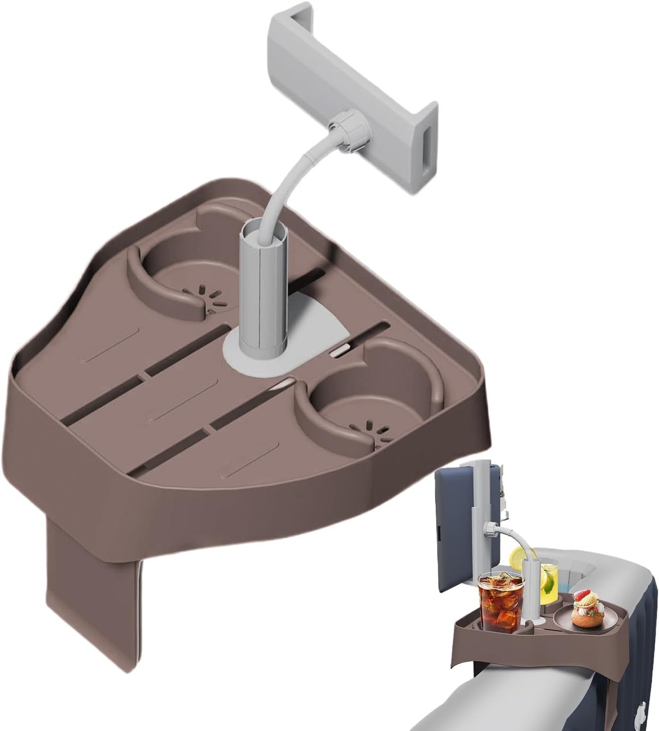 Rrlihjgu Hot Tub Tray Table, Hot Tub Table - Bathroom Table Tray | above Ground Storage Caddy Shelf Adjustable for Wall Thickness image number 6