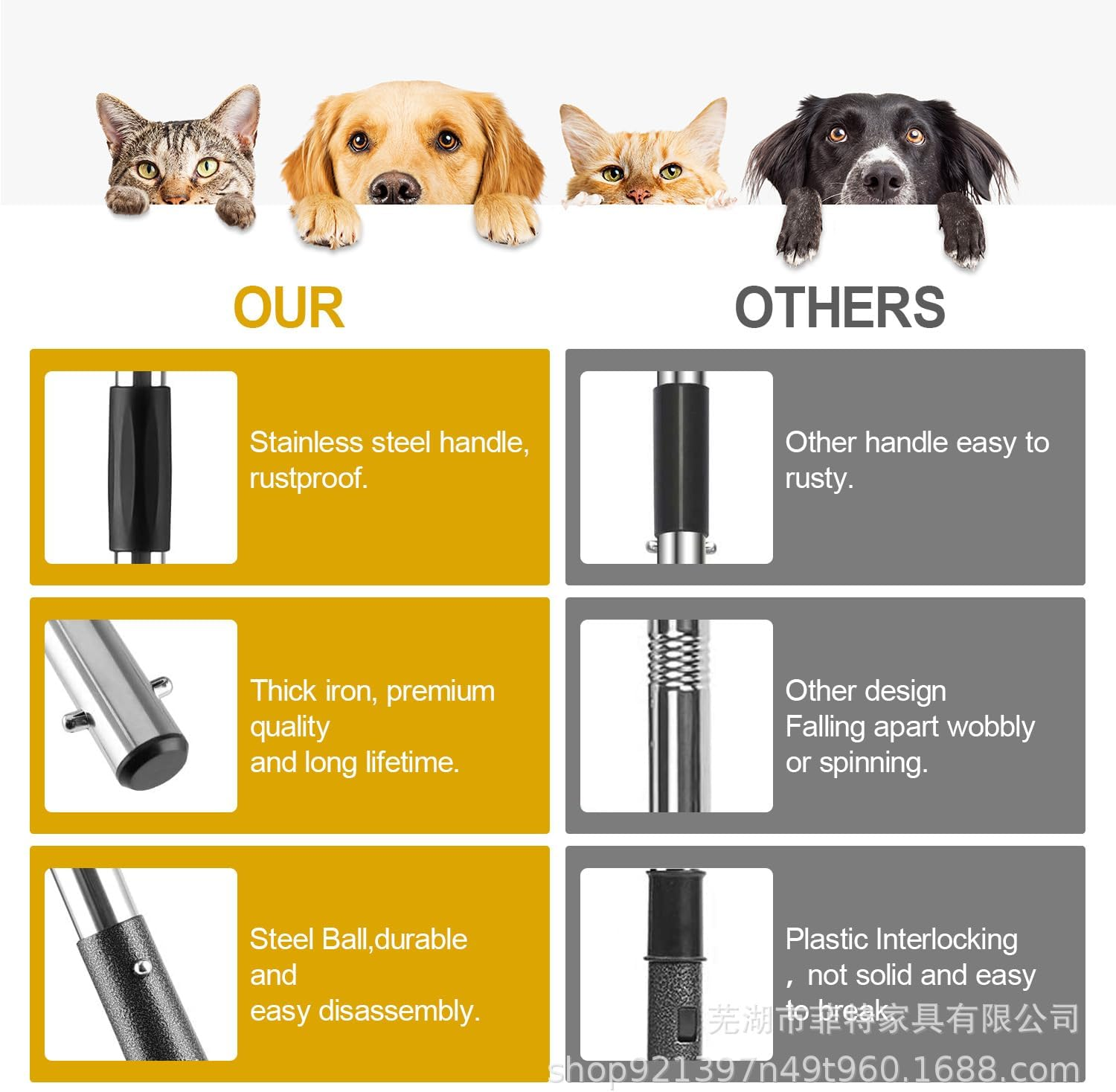 Dog Pooper Scooper Set, Tray Rake, and Spade 3 Pack Poop Scoop Adjustable Long Handle Metal with Tray for Pet Waste Removal,Dirt and Gravel,No Bending Clean up for Small Medium Dogs(Black) image number 5