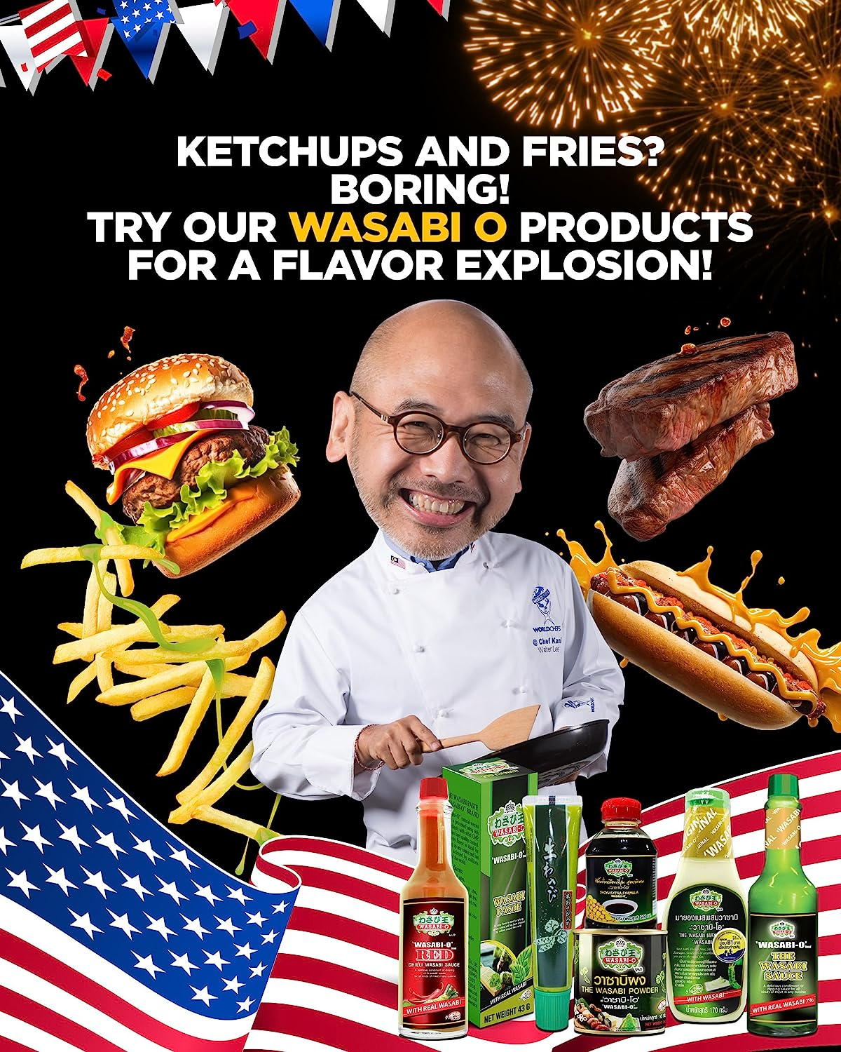 WASABI-O Premium Wasabi Mayonnaise, Spicy Mayonnaise, Made with Real Wasabi, Asian Mayo Squeeze Bottle, 6Oz (170G) Fish and Chips, Wasabi Peas image number 1