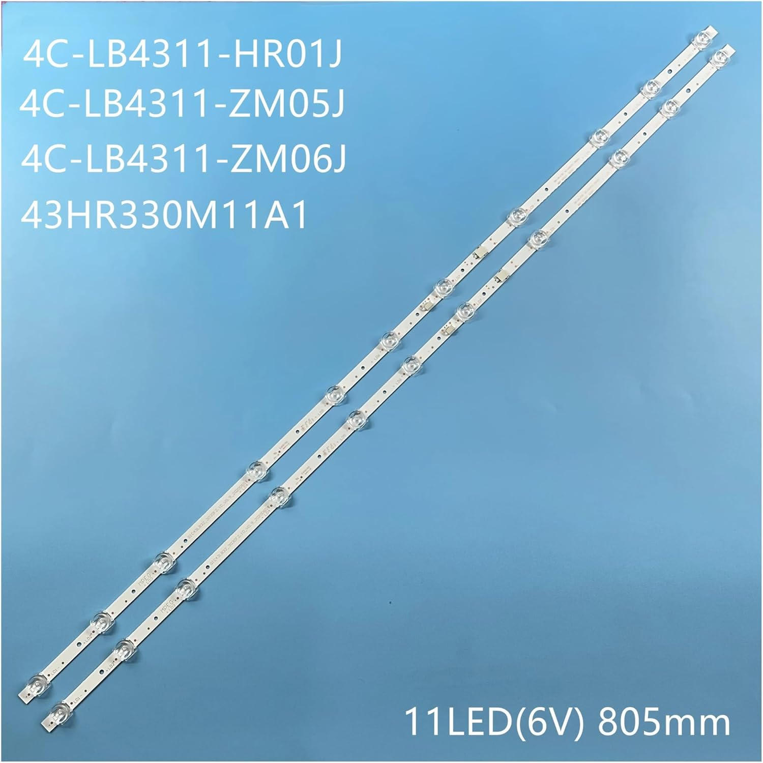 LED Backlight Strip(2) for 43S6500FS 43S6500 43S423 43S421 43S325 T.-Homson 43UD6426 4C-LB4311-HR01J ZM05J ZM06J 43HR330M11A1 (Color : 2PCS 1TV) image number 1