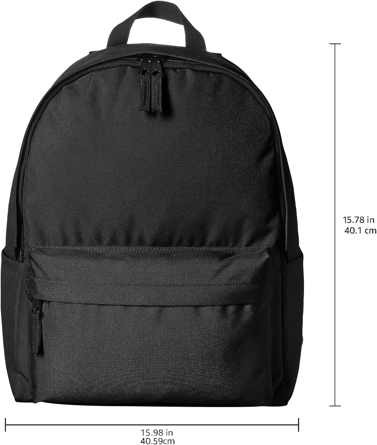 Amazon Basics Backpack for School, Study, Travel, Durable Classic Design, Book Bag, Black image number 6